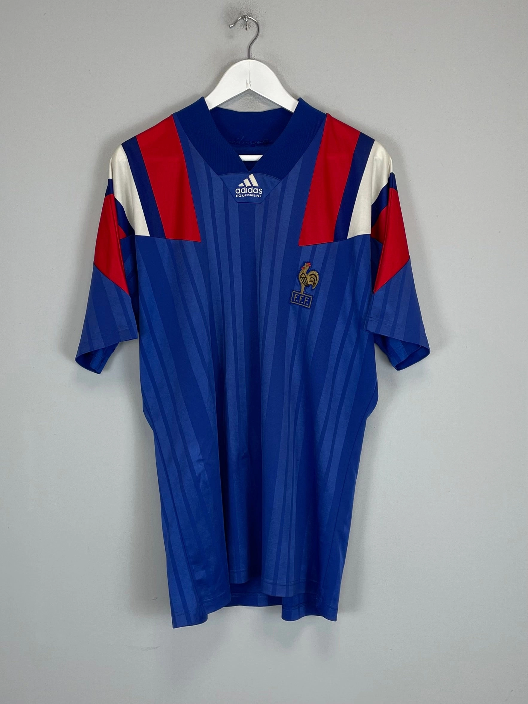 1992/94 FRANCE HOME SHIRT (XL) ADIDAS Outdoor Training Quick Release Tag