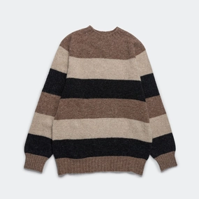 VeganFriendly Material Crew Stripe Shaggy - Light Brown