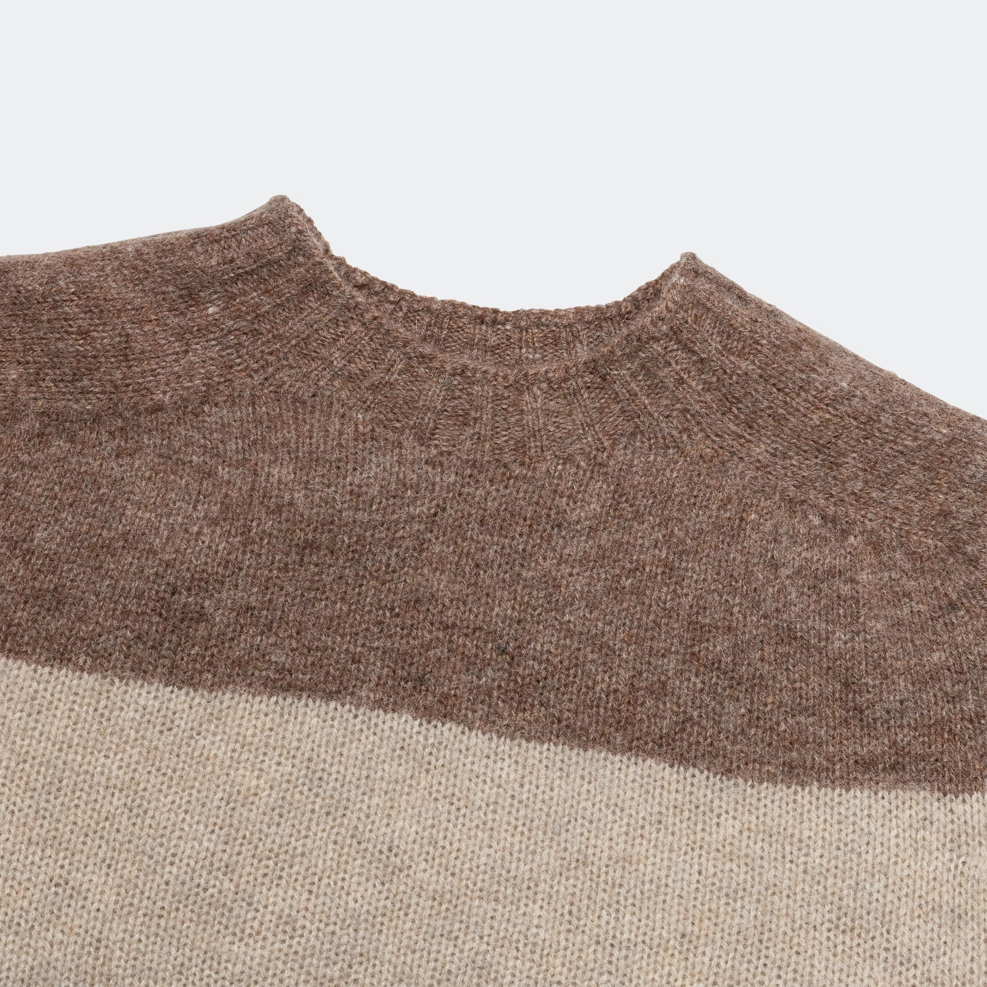 Crew Stripe Shaggy - Light Brown Simple Piece Sleek Fit