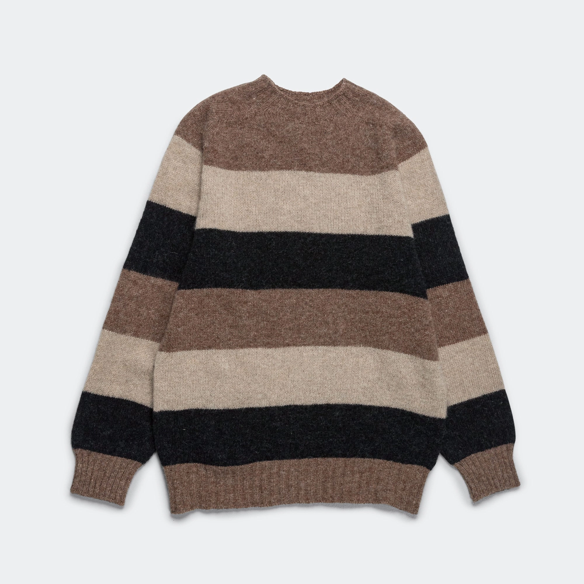 VeganFriendly Material Crew Stripe Shaggy - Light Brown