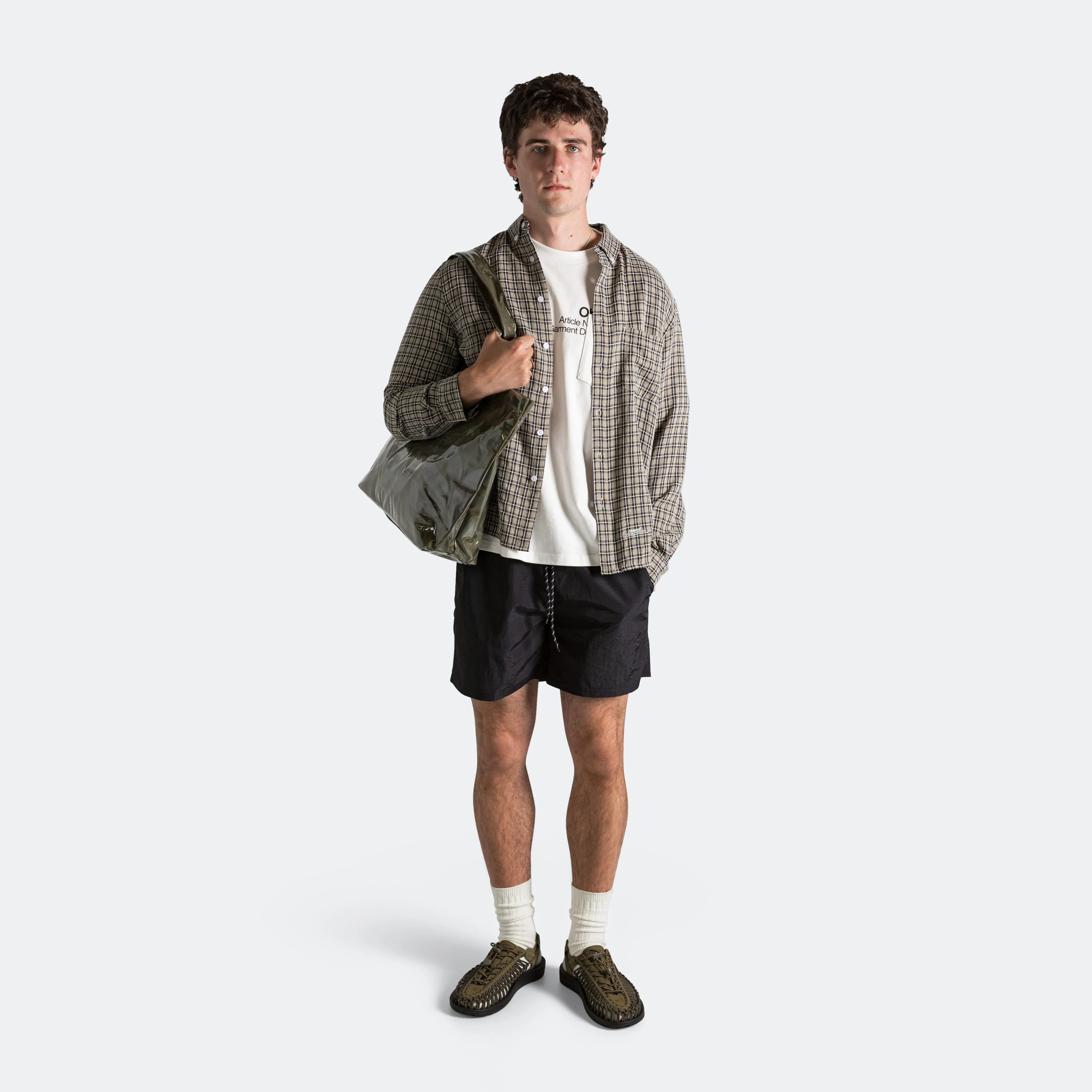 Crinkle Nylon Bianco Short - Navy long-lasting quality Versatile Layering Capability