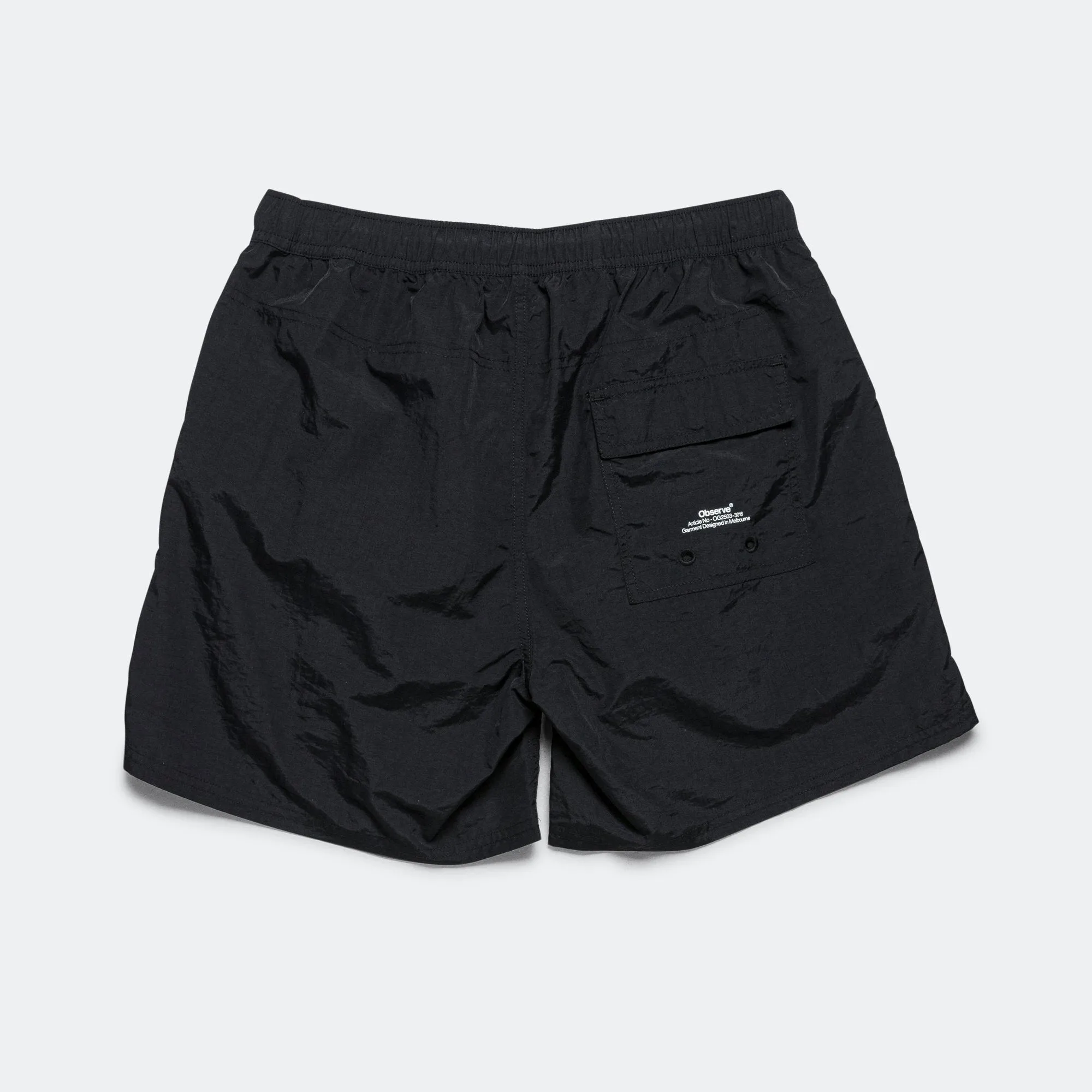 Crinkle Nylon Bianco Short - Navy clean look Trendy Fashion