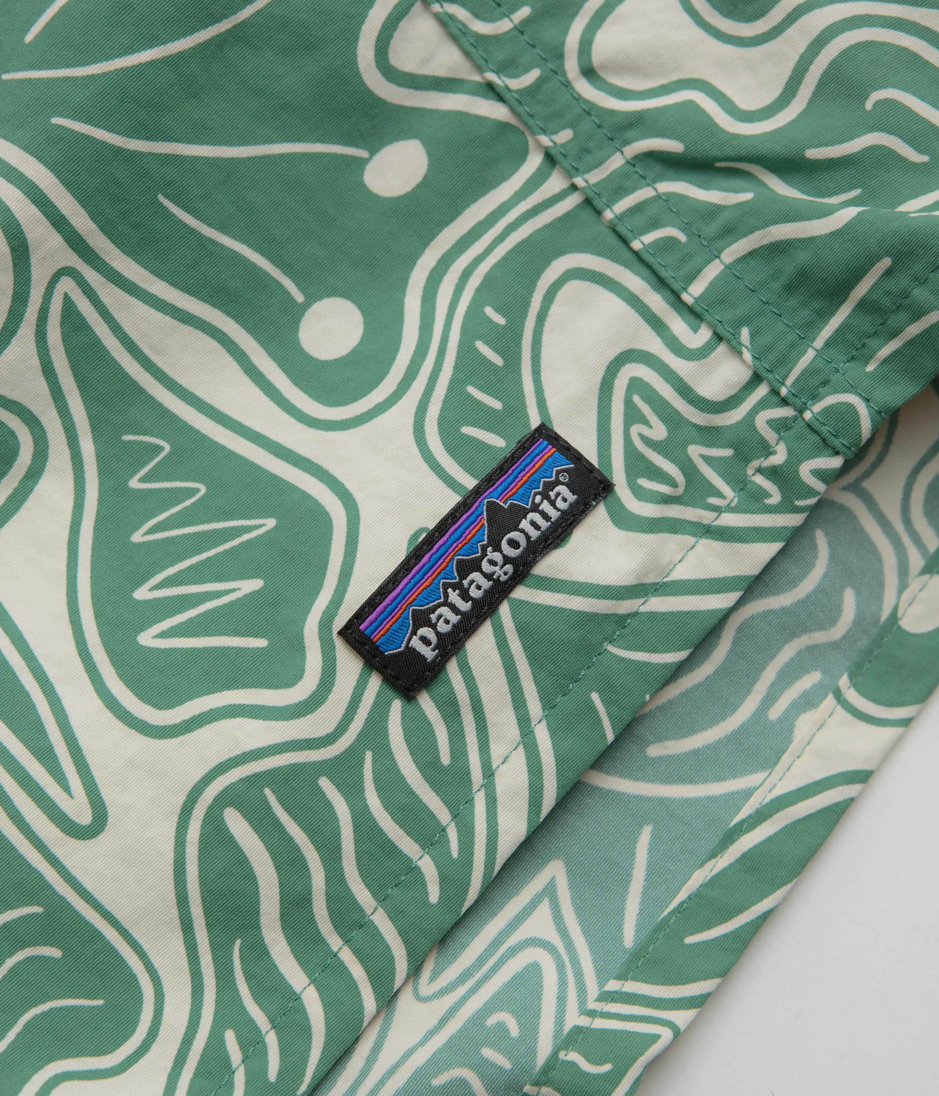 Hypoallergenic Lining Patagonia Womens Baggies 5" Shorts - Bees and Flowers: Heartleaf Green