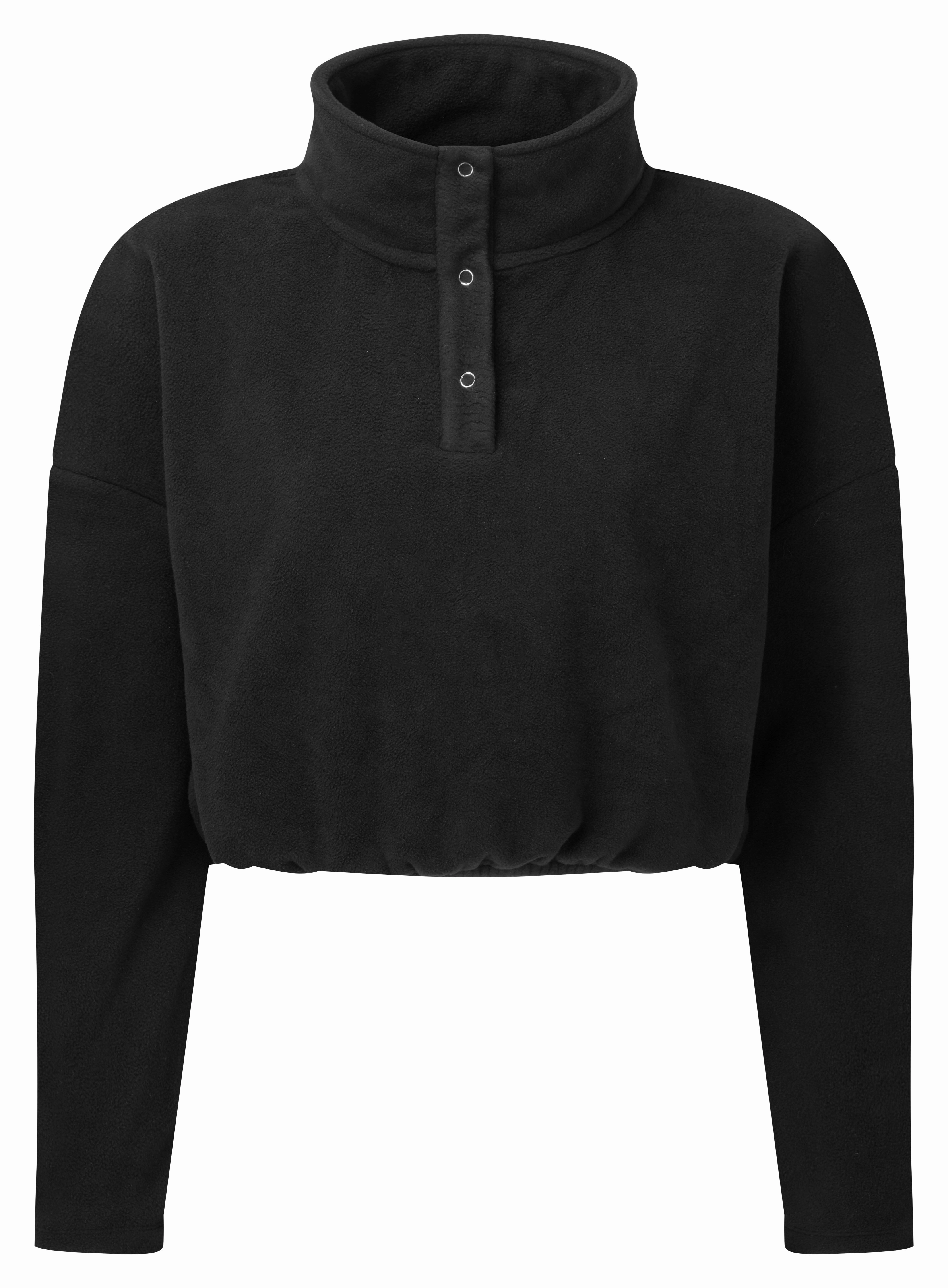 Cropped Fleece | BLACK Technical Layer