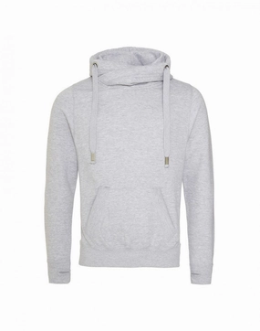 Durable Reinforcements Moose like Cross Neck Hoodie | HEATHER GREY