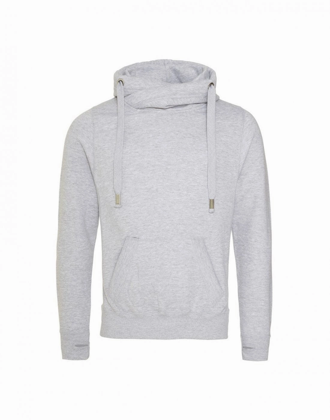 Durable Reinforcements Moose like Cross Neck Hoodie | HEATHER GREY