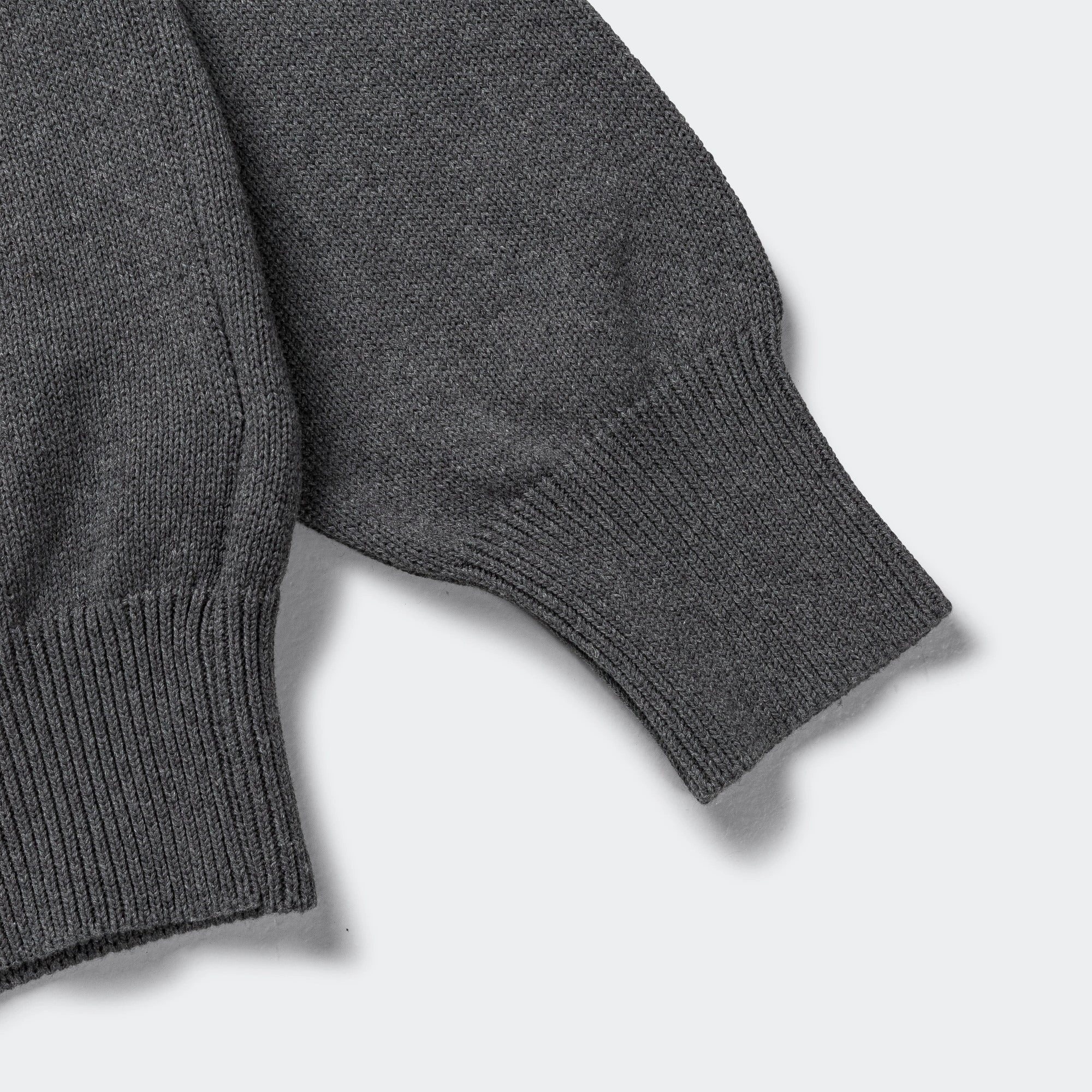 Cross Over Crew - Dry Cotton Charcoal Easy Layering