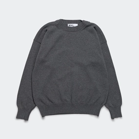 sequin Cross Over Crew - Dry Cotton Charcoal