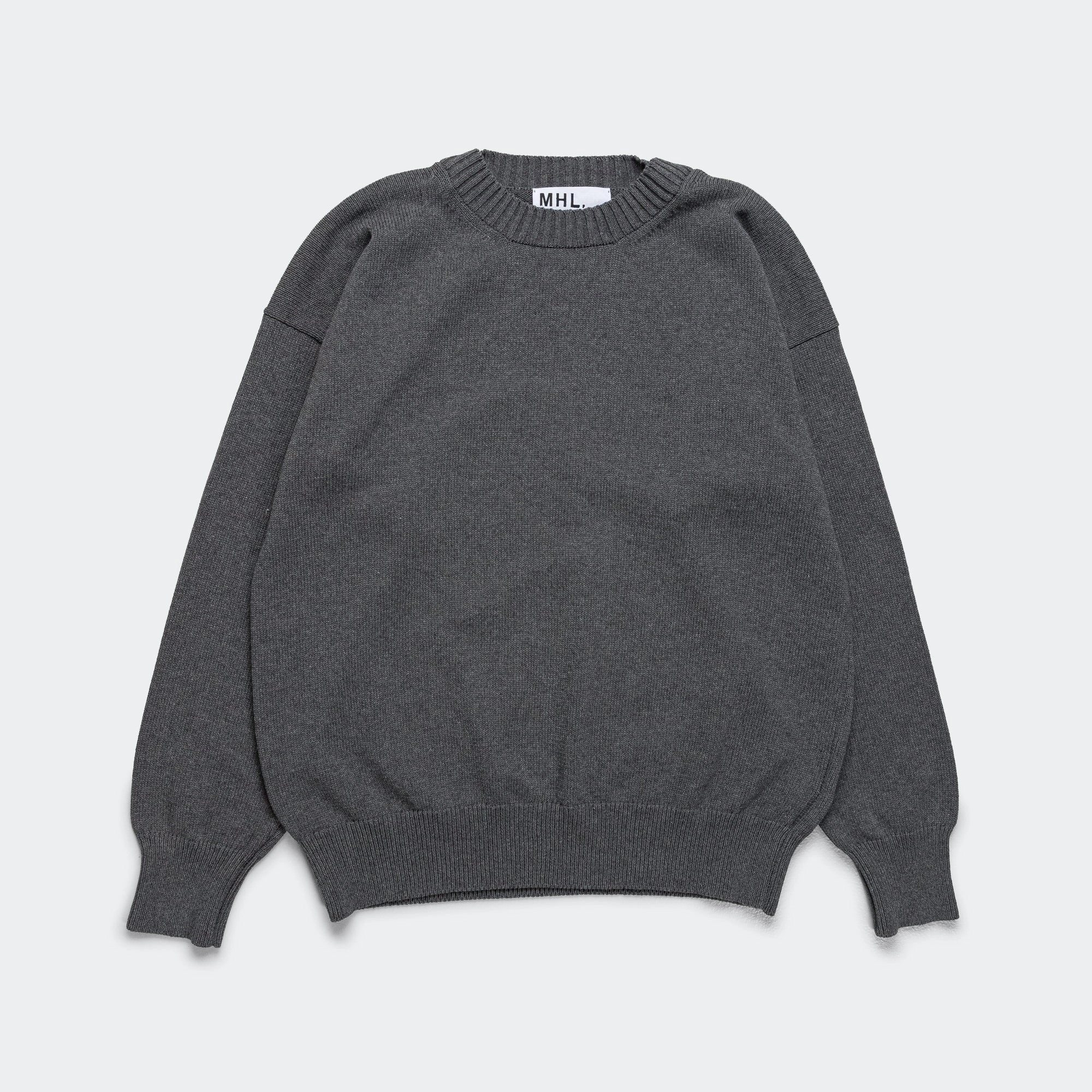 sequin Cross Over Crew - Dry Cotton Charcoal