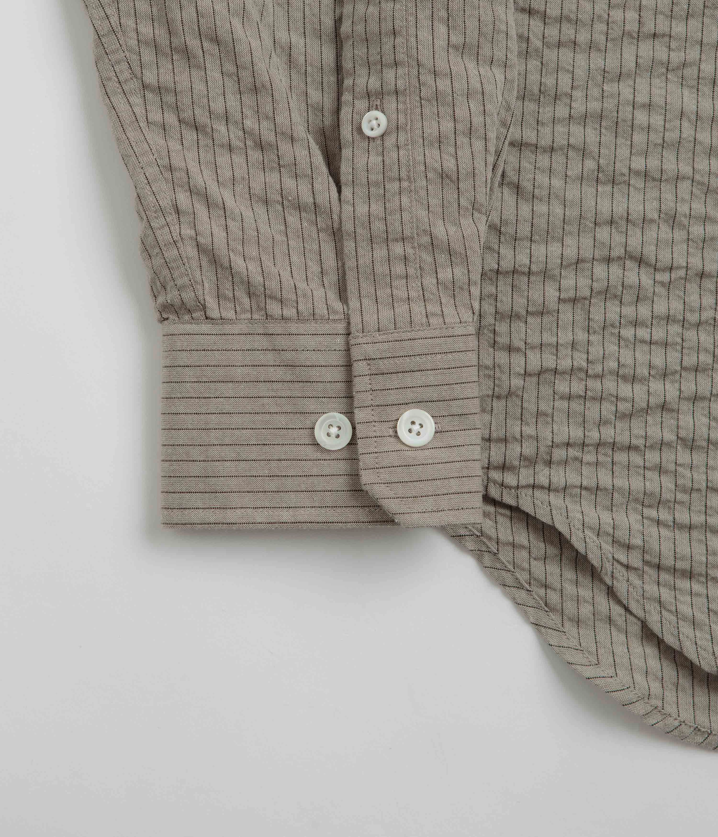 Norse Projects Mo Oversized Striped Shirt - Clay Cool Comfort