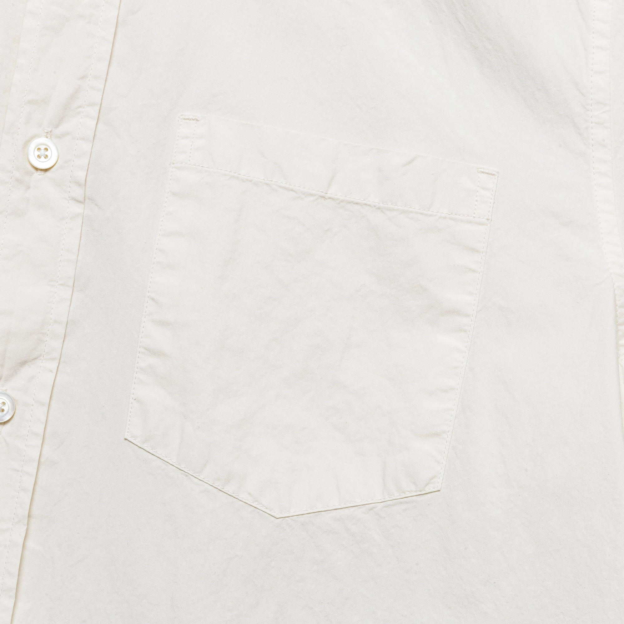 Osvald Cotton Tencel Shirt - Enamel White Matte Look Traveler??s Choice