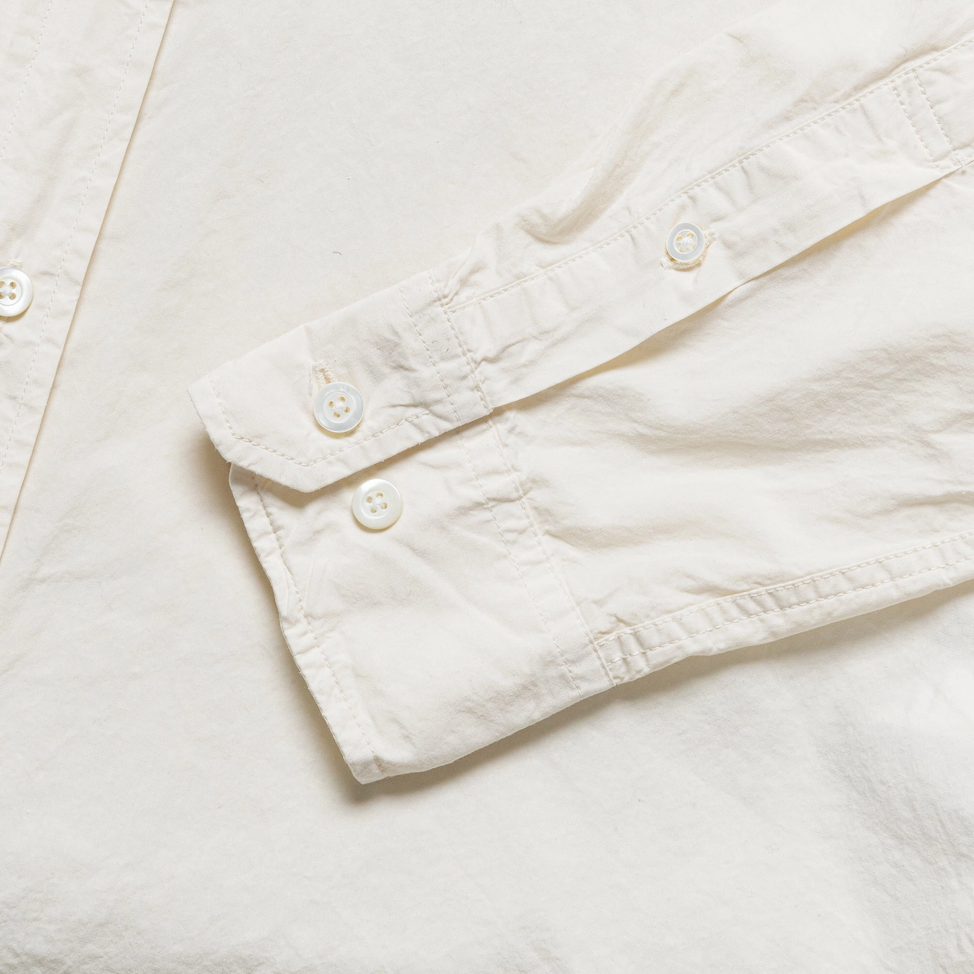 Reinforced Buttonholes Osvald Cotton Tencel Shirt - Enamel White