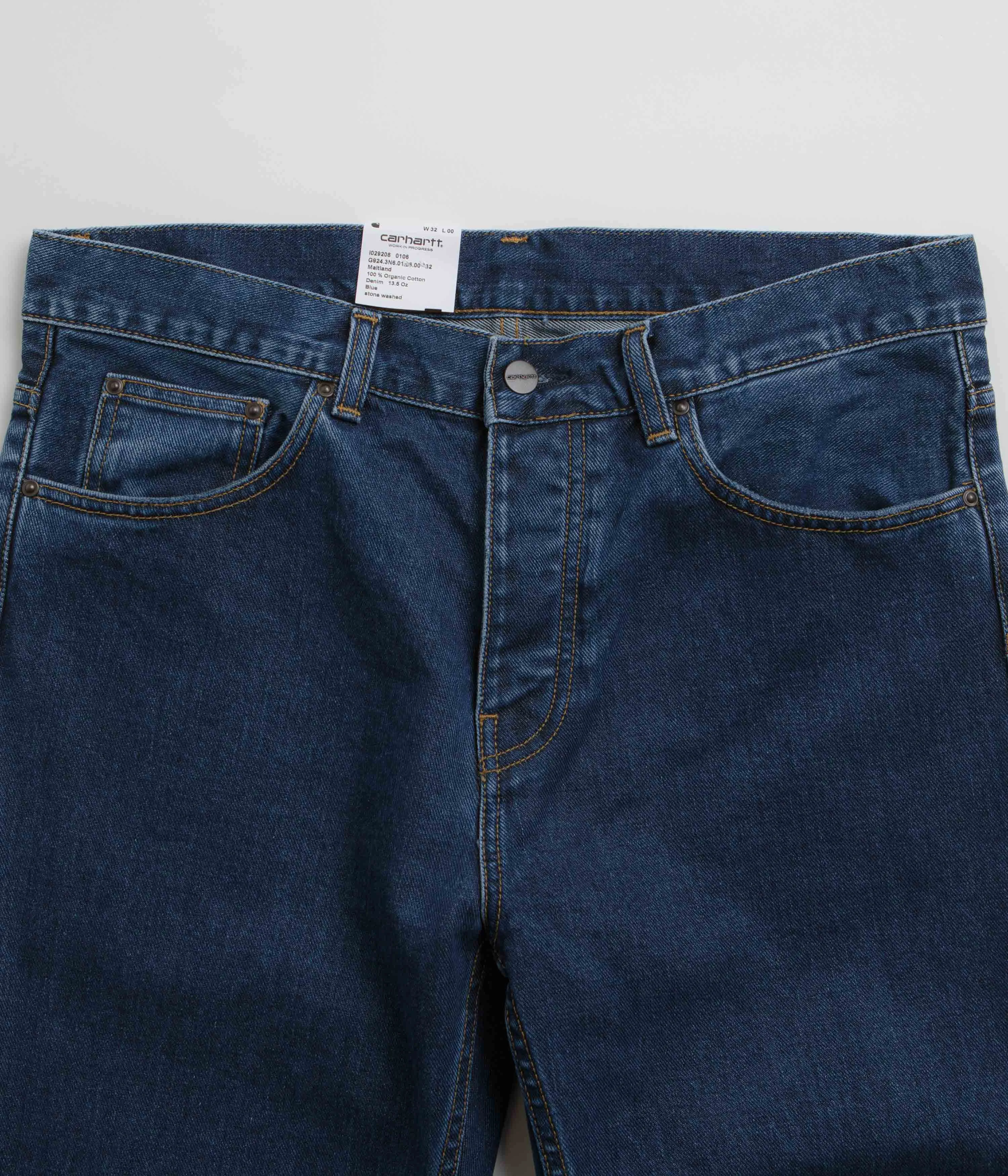 Carhartt Newel Pants - Blue Stone Washed Body Fit Ready