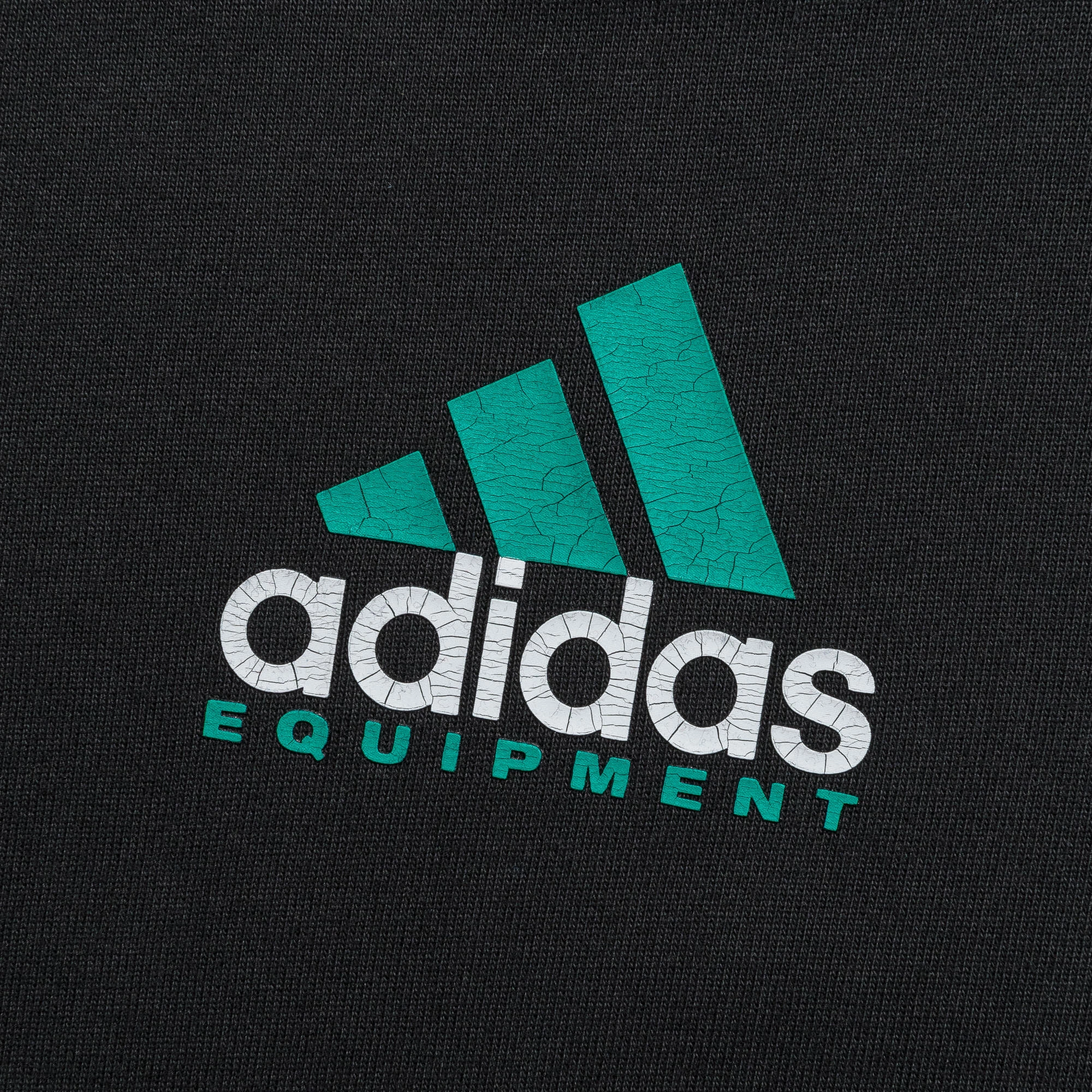 EQT Large Logo Tee - Black Casual Chic Look Micro Perforated Fabric