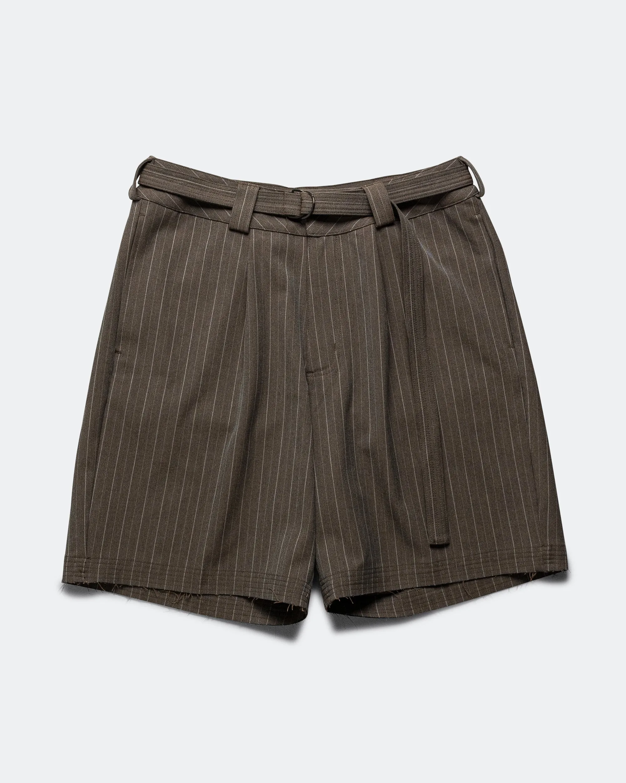 Cut Short - Brown Pinstripe Flexible Gusset Comfy Feel