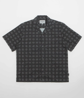 Carhartt Furoshiki Short Sleeve Shirt - Furoshiki Print / Black Adjustable Hem