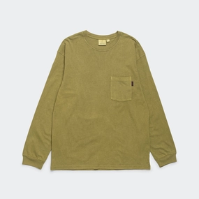 Short Sleeve Long Sleeve Pocket Tee Pigment Dyed - Pistcahio