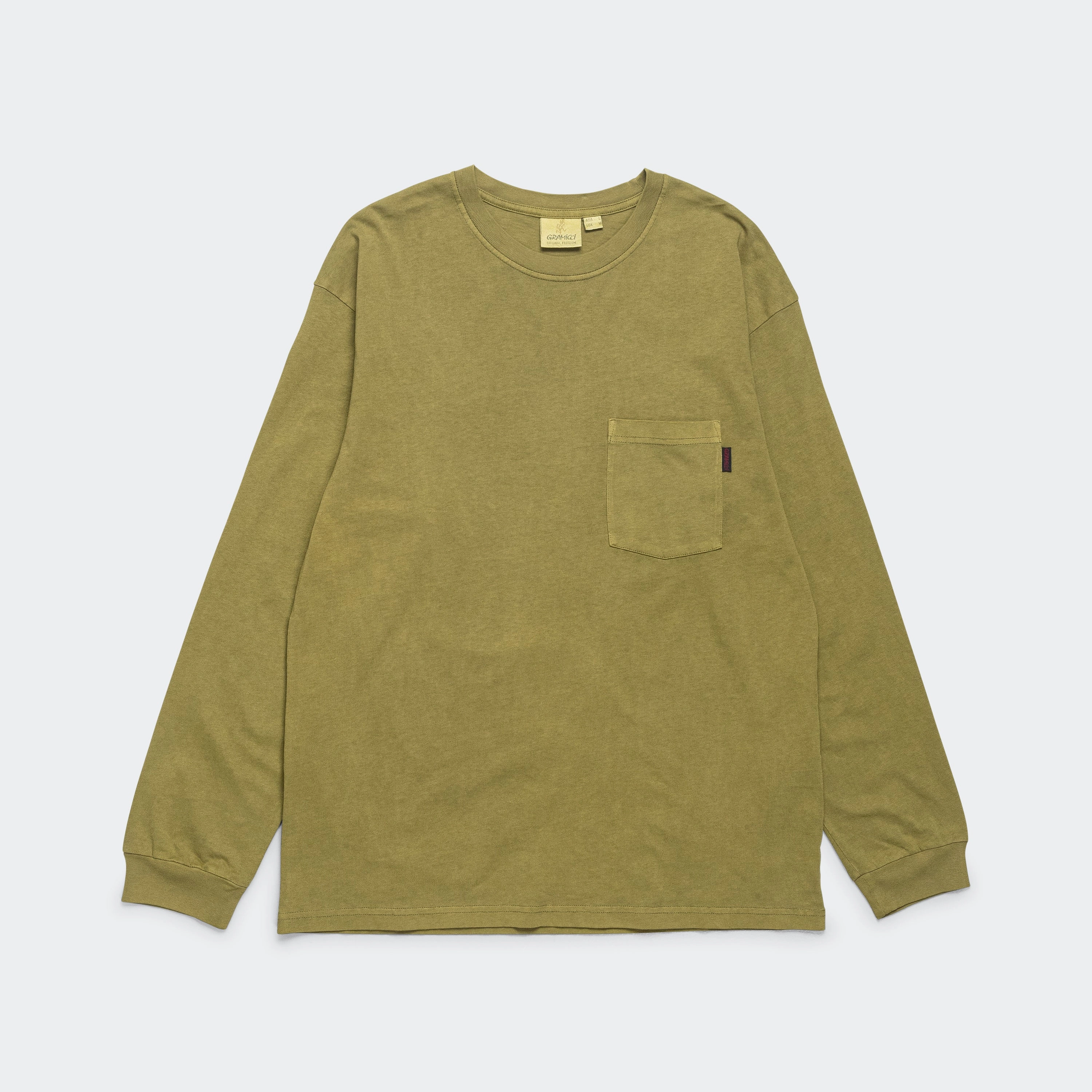 Short Sleeve Long Sleeve Pocket Tee Pigment Dyed - Pistcahio