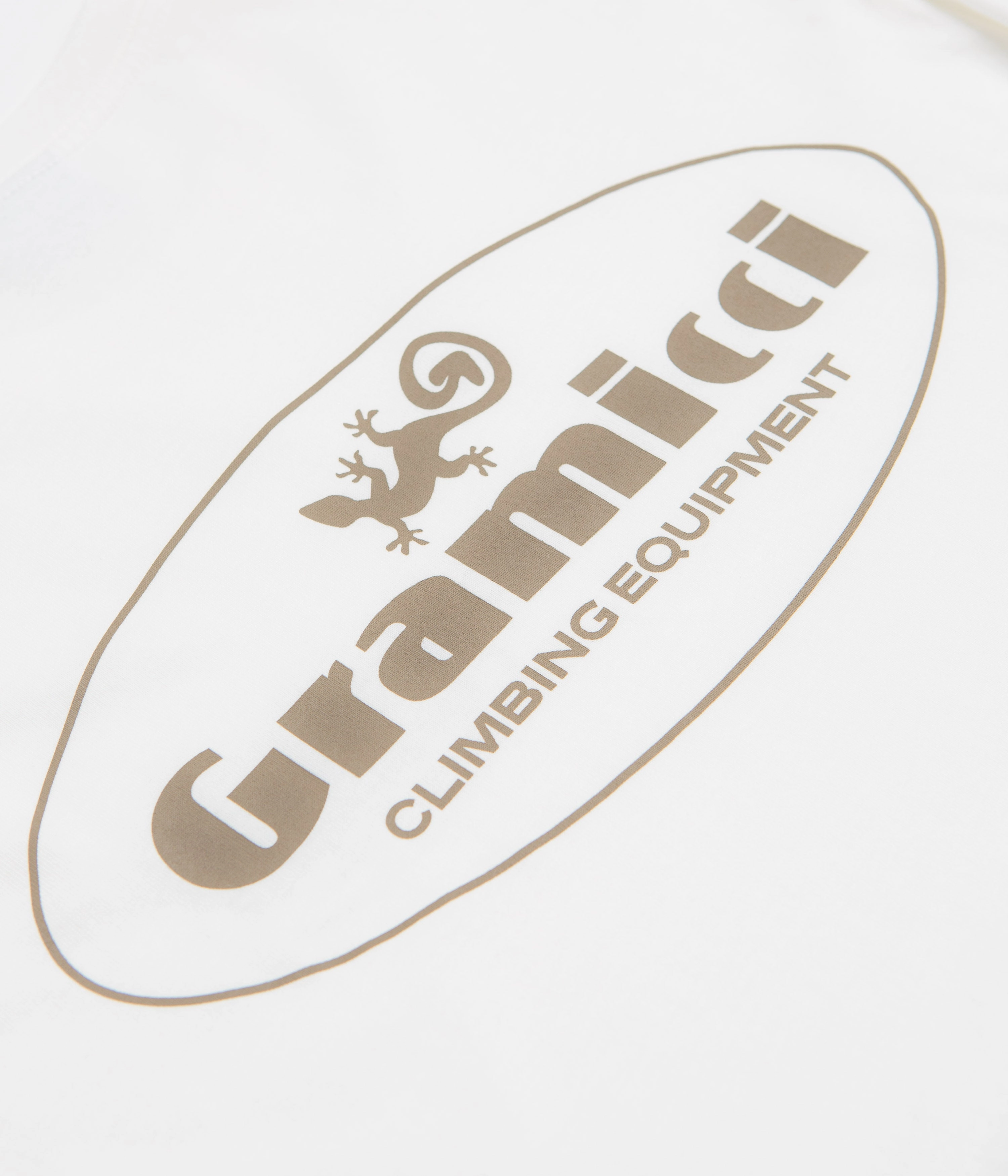 Simple and Light contrast Gramicci Climbing Equipment Long Sleeve T-Shirt - White