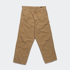 Sustainable Material Blend Dad's Fit Painter Pants - Brown