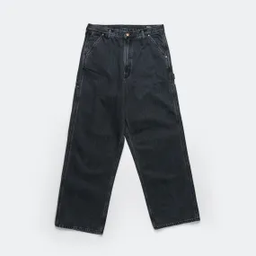Dad's Fit Painter Pants - Black Denim Stone Wash Outdoor Comfort Airy Touch
