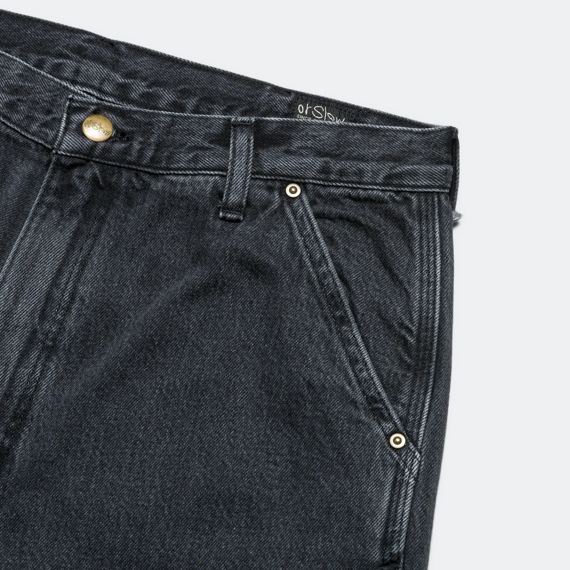 Everyday Layer Dad's Fit Painter Pants - Black Denim Stone Wash