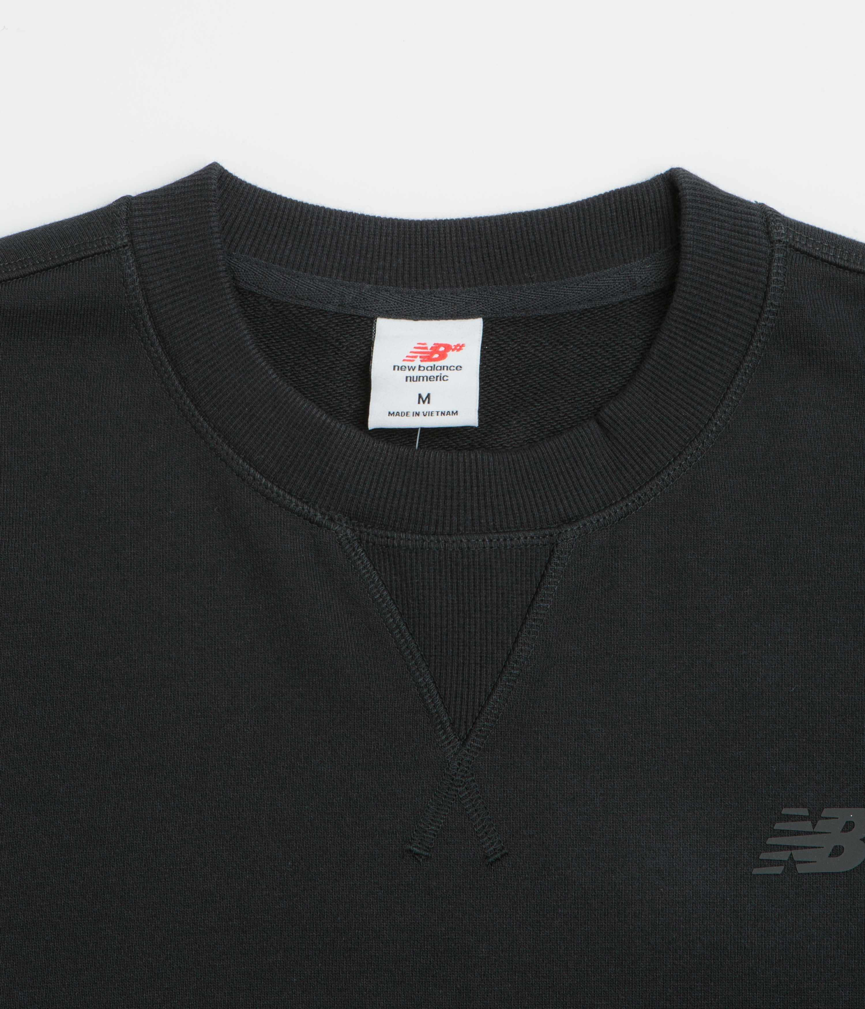 Neutral Tone New Balance Numeric French Terry Crewneck Sweatshirt - Black