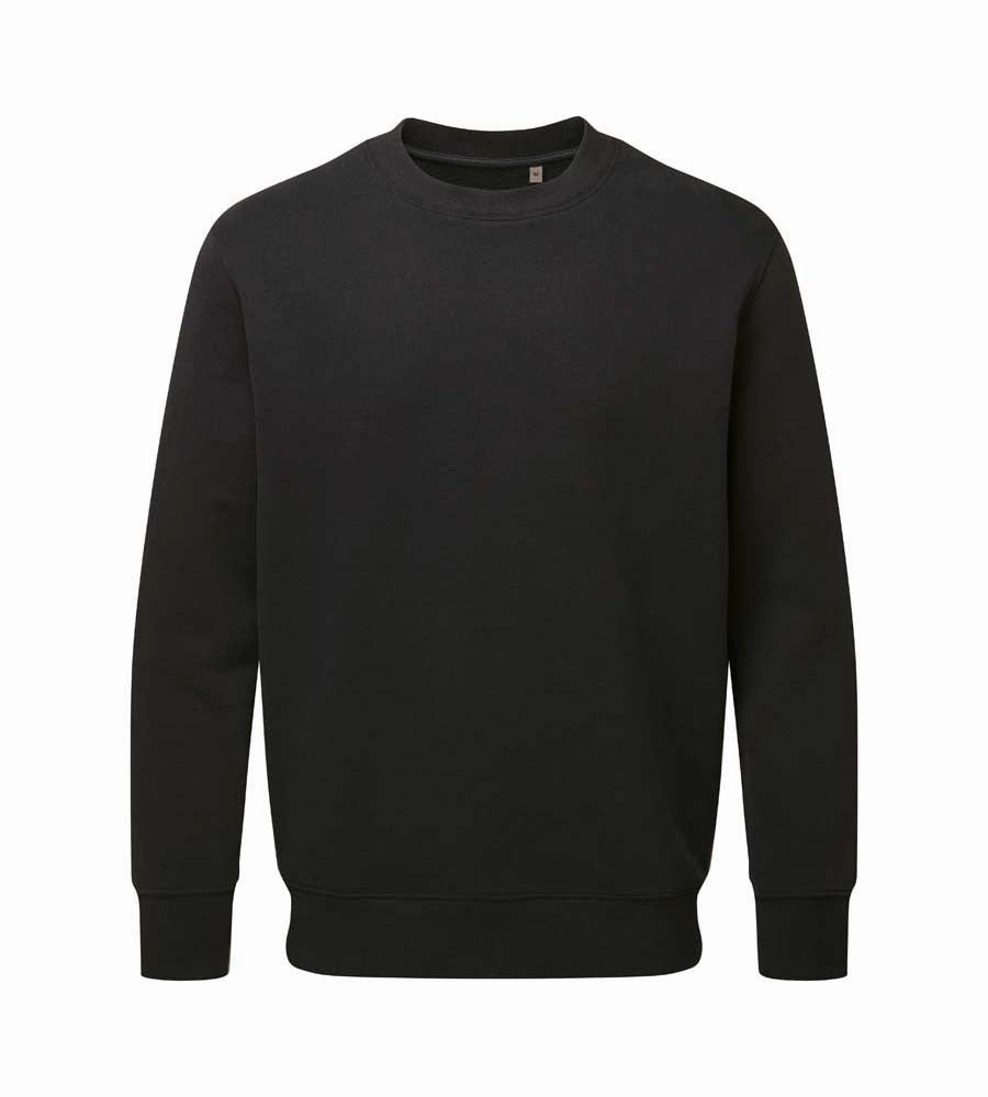 Organic Anthem Sweatshirt | BLACK Relaxed Look City Casual