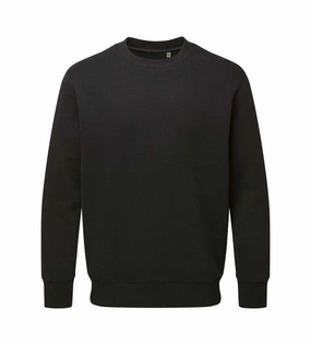Organic Anthem Sweatshirt | BLACK Relaxed Look City Casual