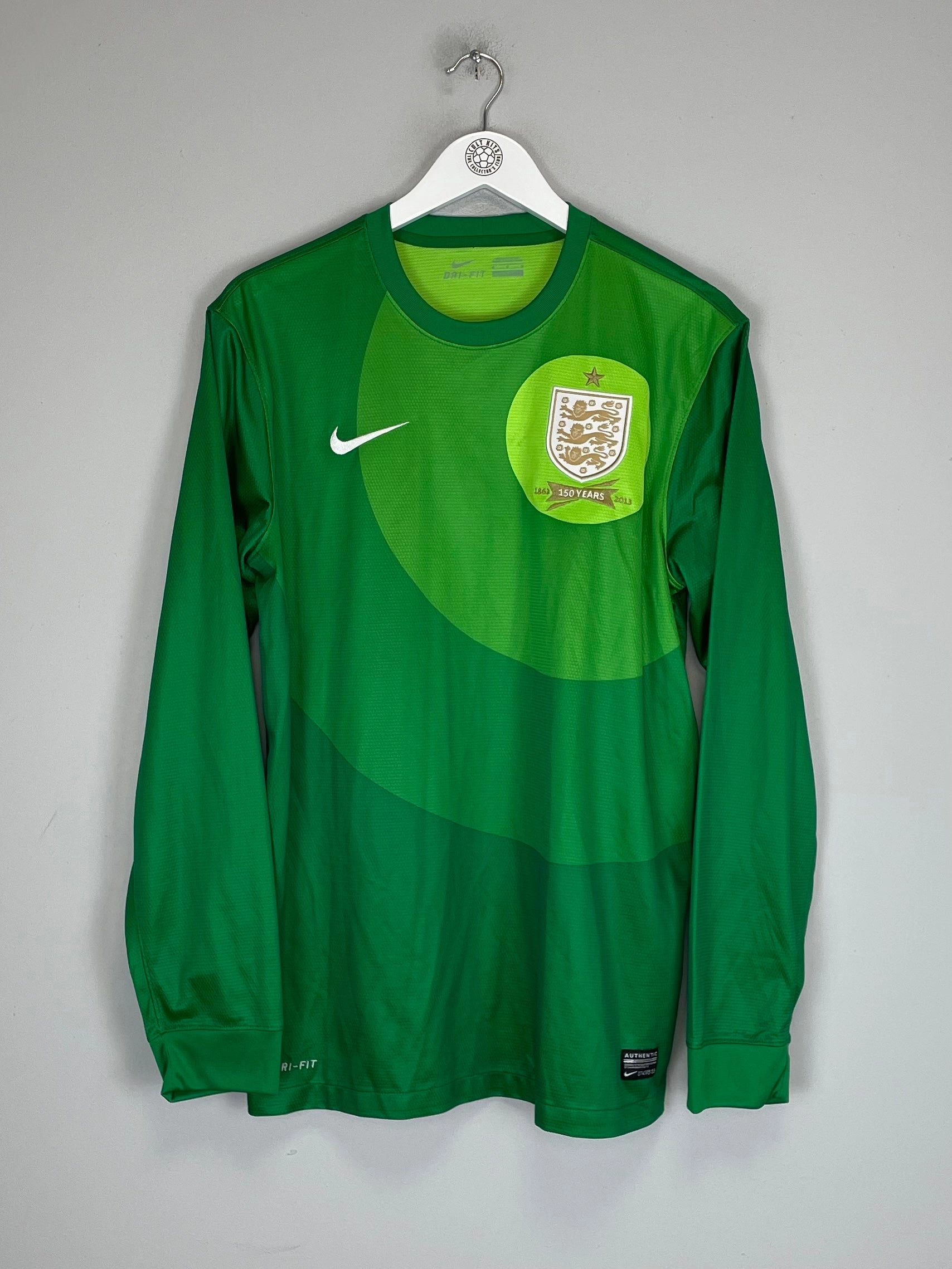 Bemberg Collar Finish Anti Pilling Finish 2013/14 ENGLAND *150 YEARS* GK SHIRT (M) NIKE