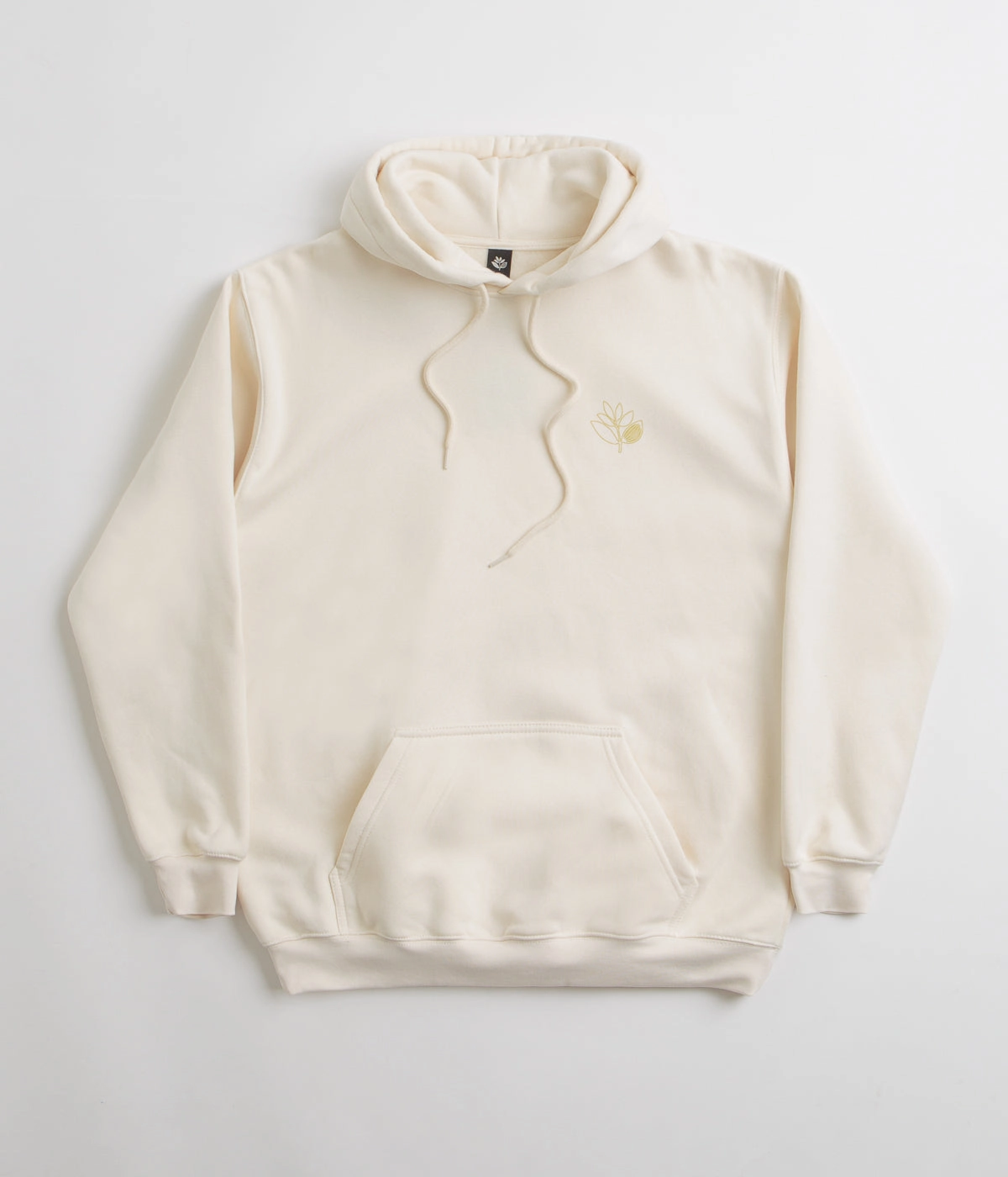 Magenta Outline Hoodie - Natural Raw Hem Detail