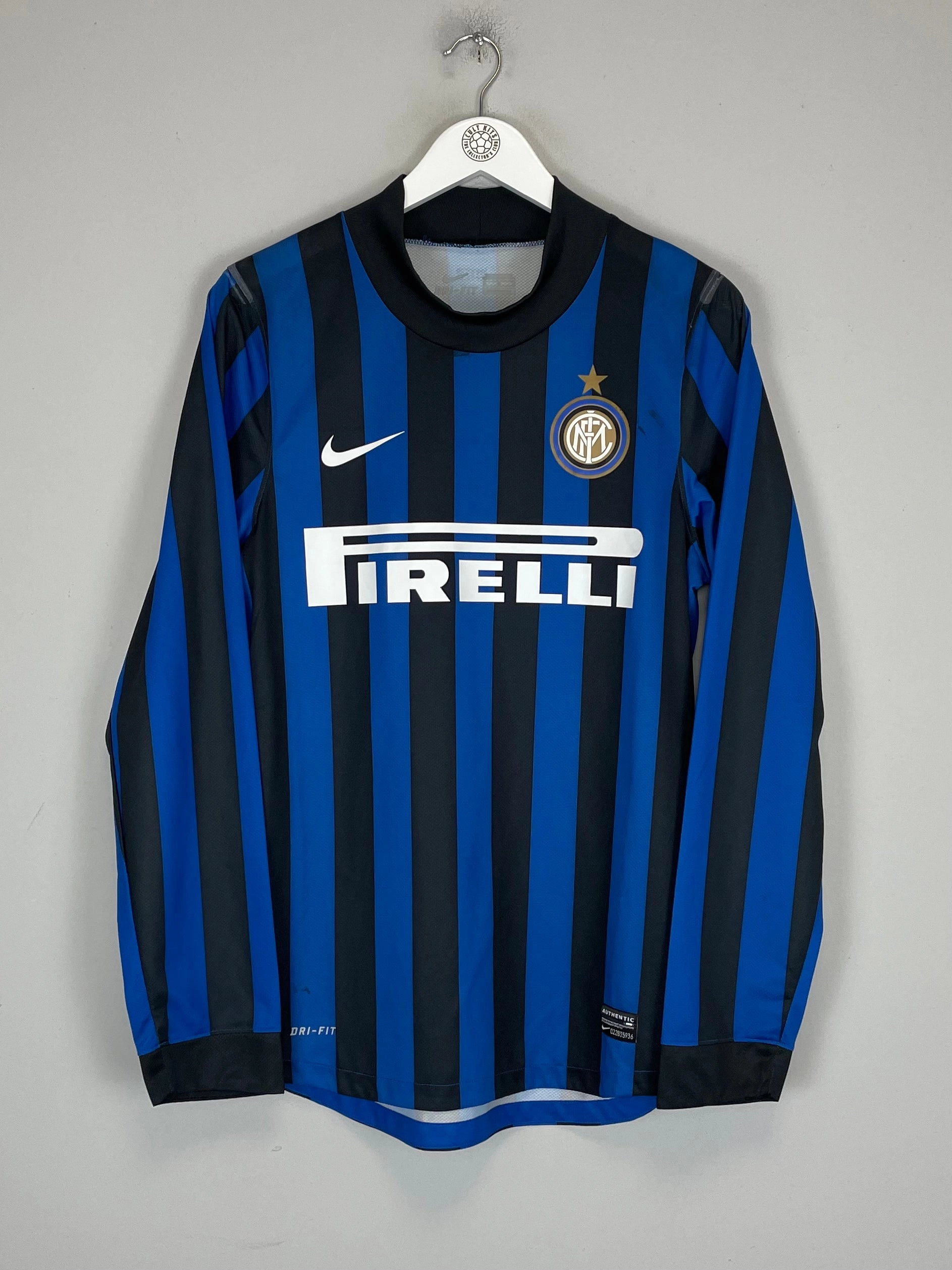 2011/12 INTER MILAN *PLAYER ISSUE* L/S HOME SHIRT (M) NIKE Comfortable fit