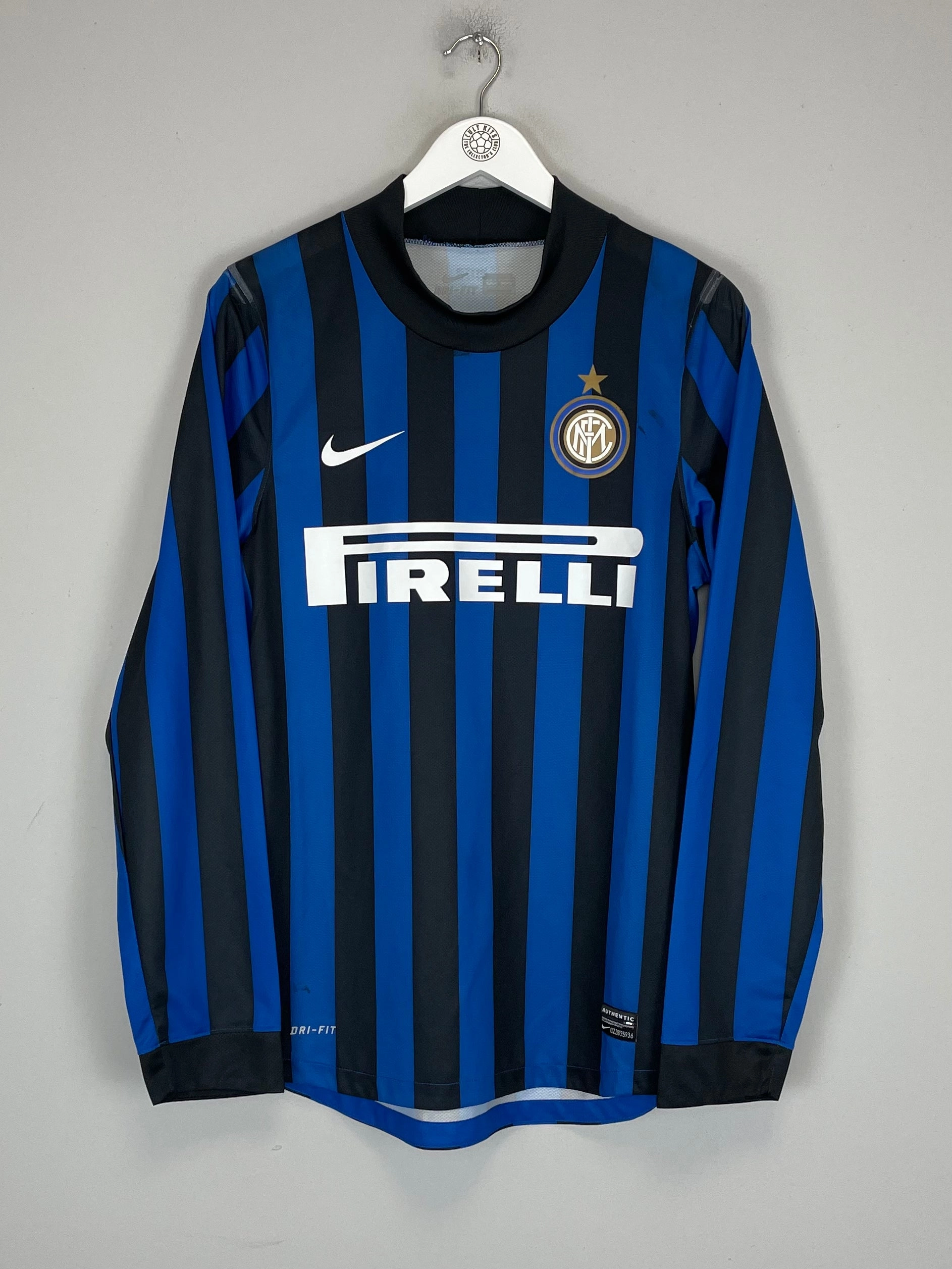 Sweat Management Technology Natural Feel 2011/12 INTER MILAN *PLAYER ISSUE* L/S HOME SHIRT (M) NIKE