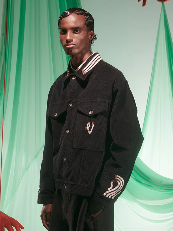 Attention Cosmos Corduroy Jacket - Black