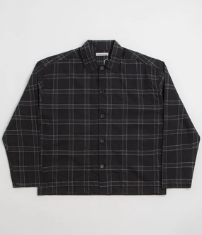 YMC PJ Overshirt - Black / Grey Storm Gear