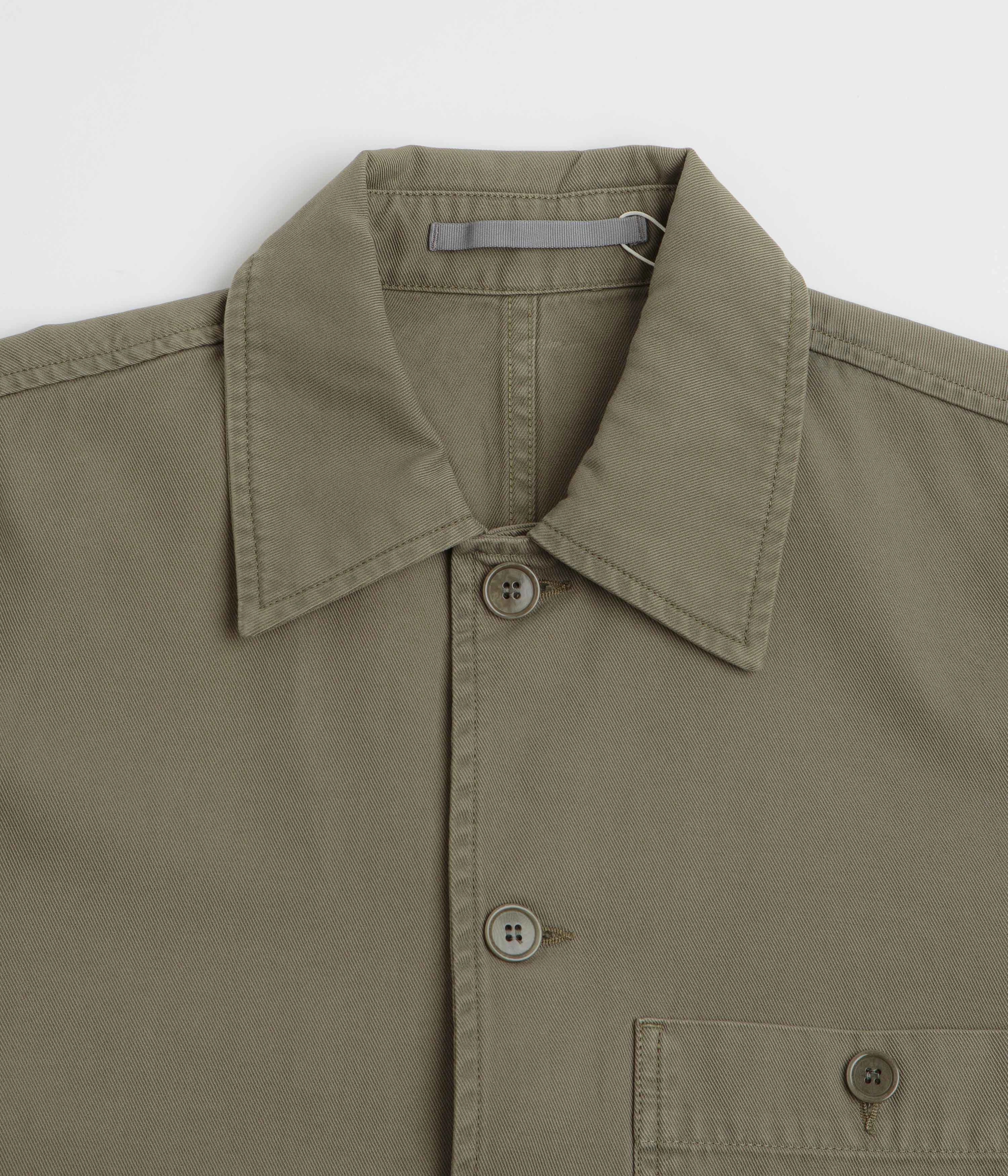 Norse Projects Standard Twill Overshirt - Sediment Green Work Ready Ring