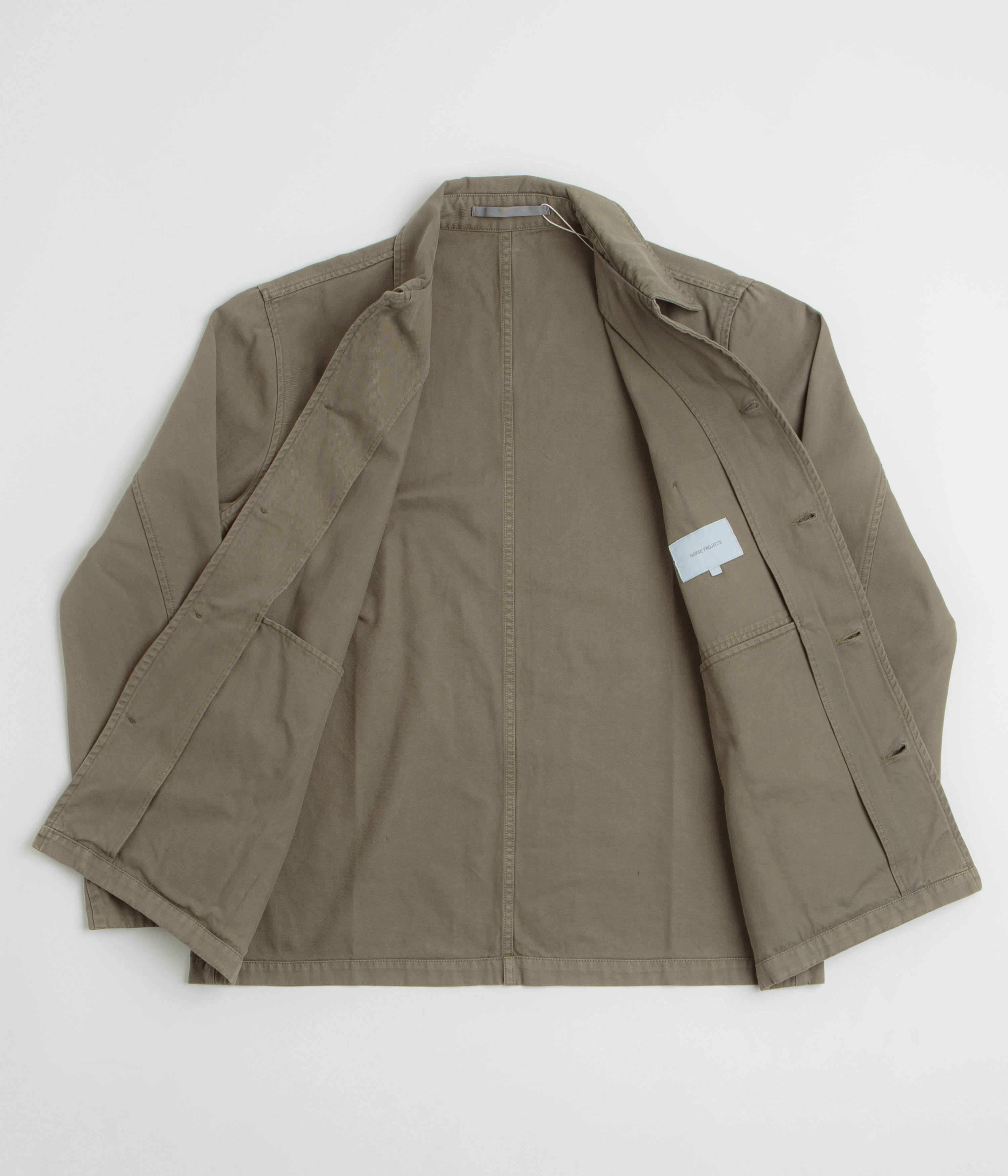 Asset Norse Projects Standard Twill Overshirt - Sediment Green