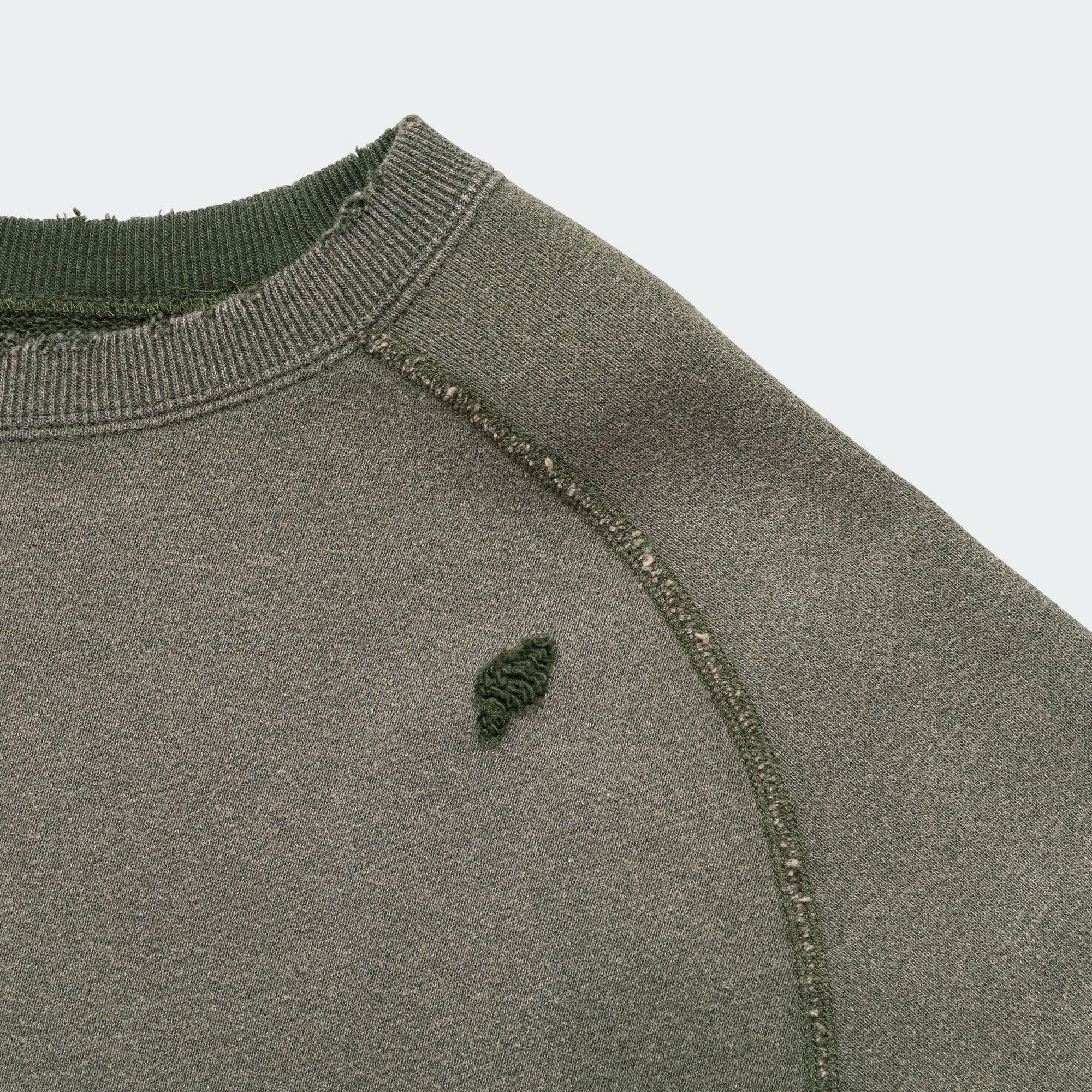 nautical print Darts Sweatshirt - Olive French Terry