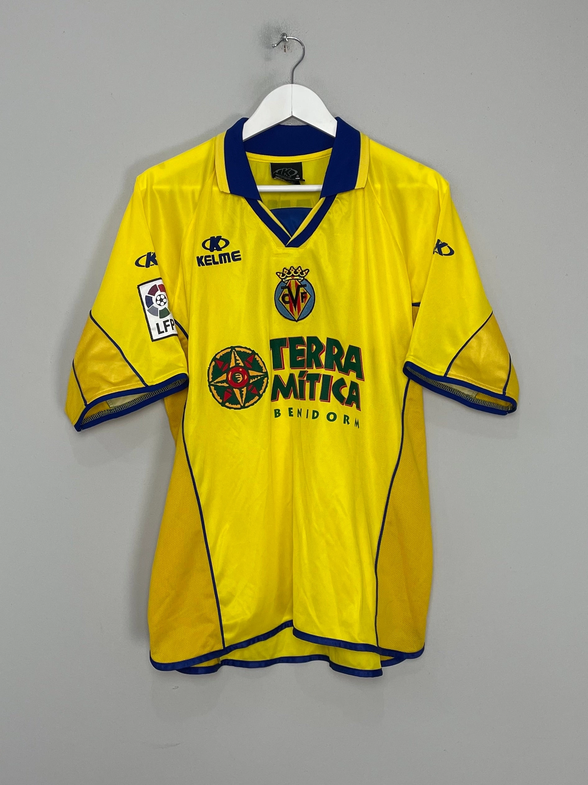 2002/03 VILLARREAL J.GALVAN #14 HOME SHIRT (L) KELME Low Bulk Material
