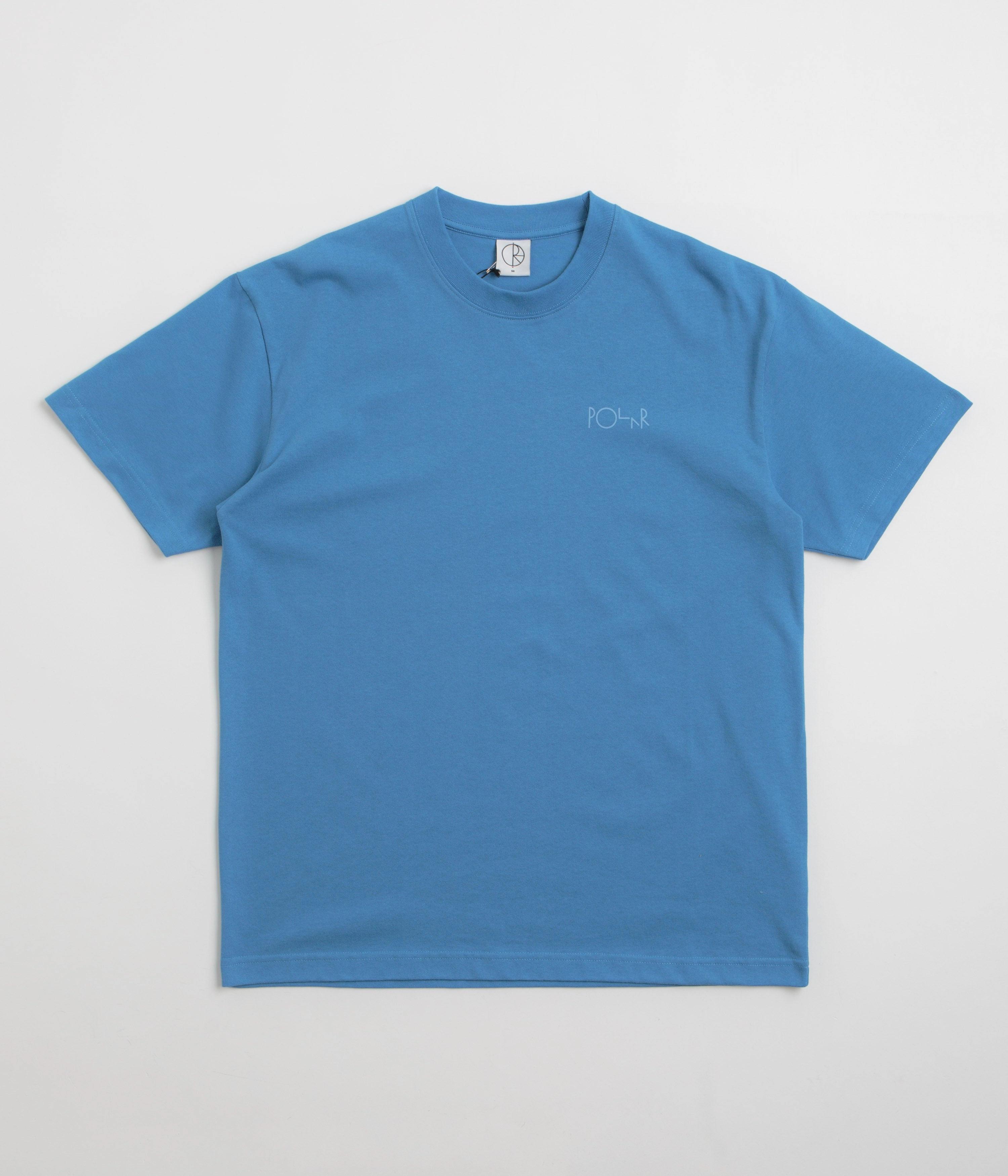 Wrinkle-Free Travel Trend Polar Contrast Stroke Logo T-Shirt - French Blue