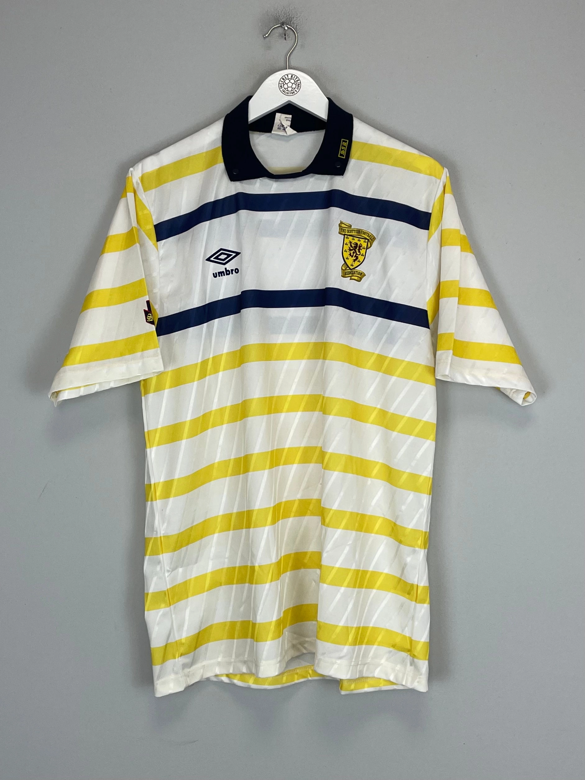 1988/91 SCOTLAND *MINT* AWAY SHIRT (L) UMBRO All Around Fit Recycled Material Options