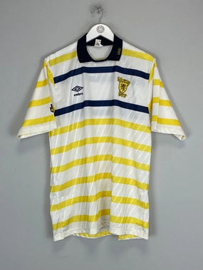 1988/91 SCOTLAND *MINT* AWAY SHIRT (L) UMBRO All Around Fit Recycled Material Options