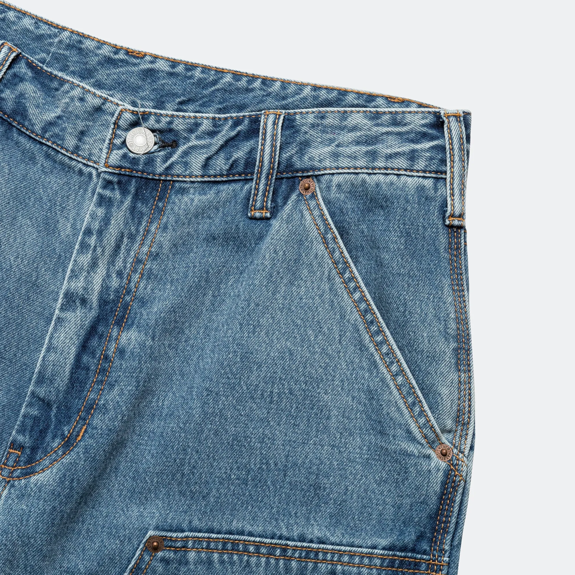 Classic Wear Morning Stroll Denim Carpenter Pant - Washed Blue