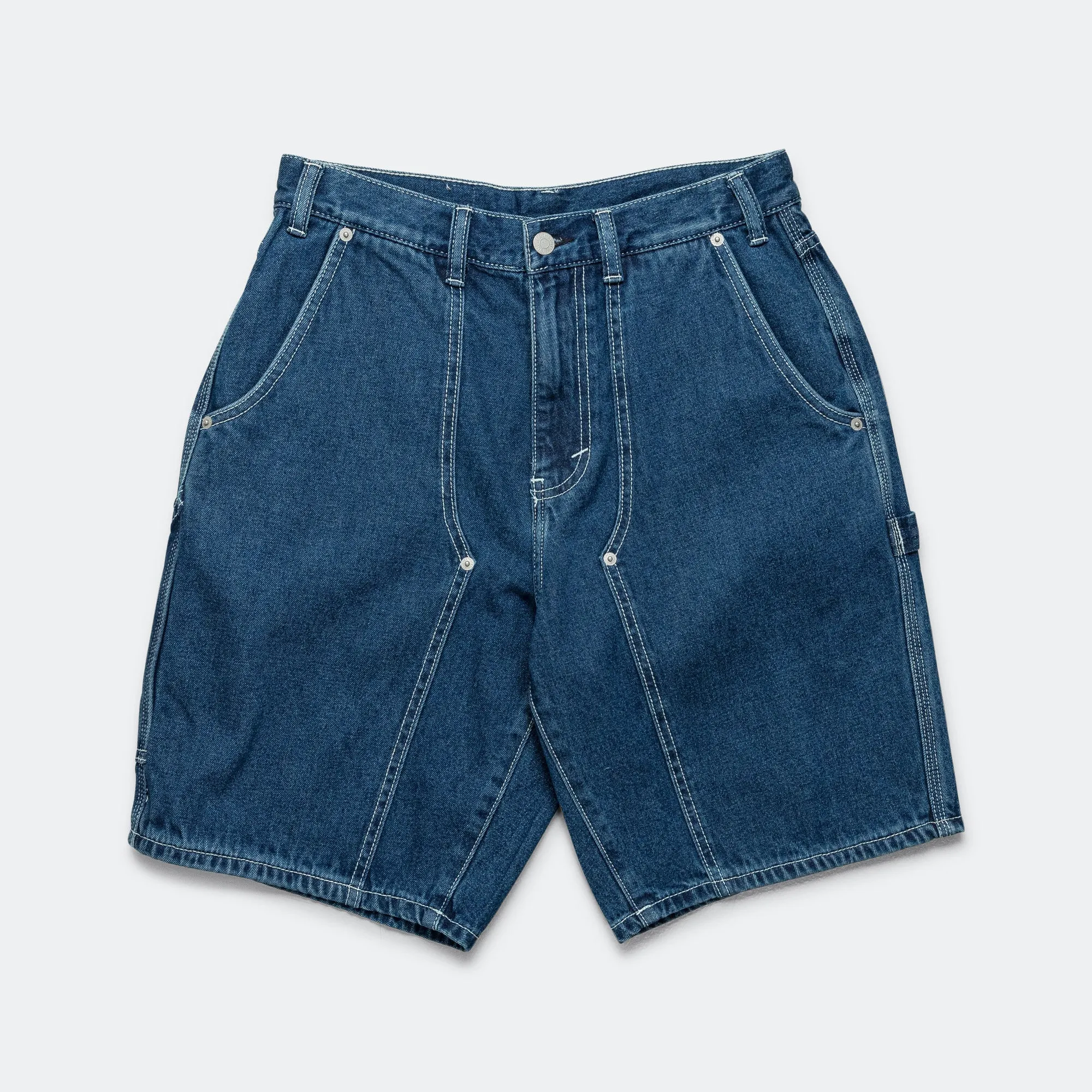 Denim Carpenter Short - Blue Anti Slip Waist Grip spring shorts