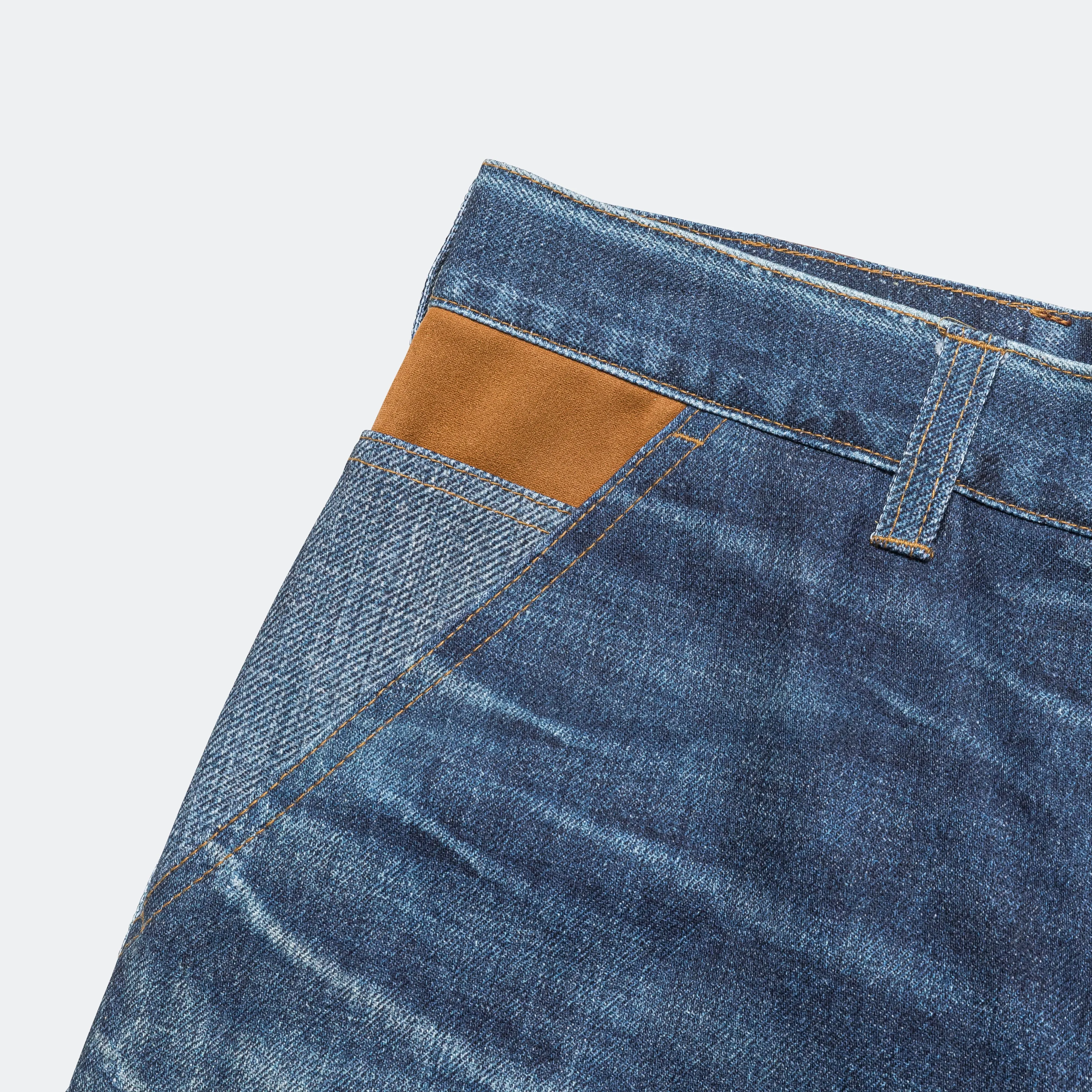 Denim Double Knee Shorts - Blue Sunny Vibes Teen Outfit Summer Vibes