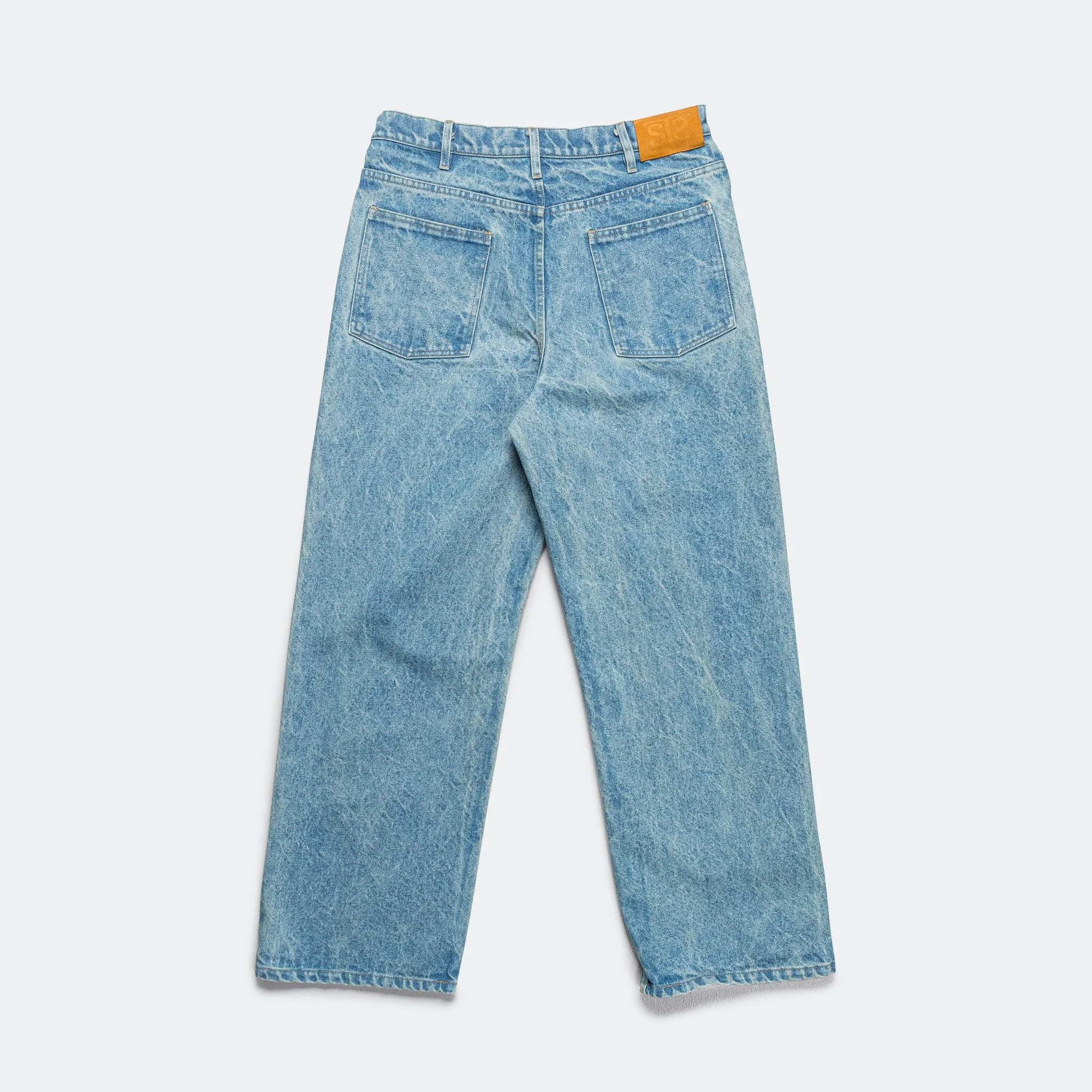 Comfortable clothing Denim Marker Drawn Jeans - Blue Indigo