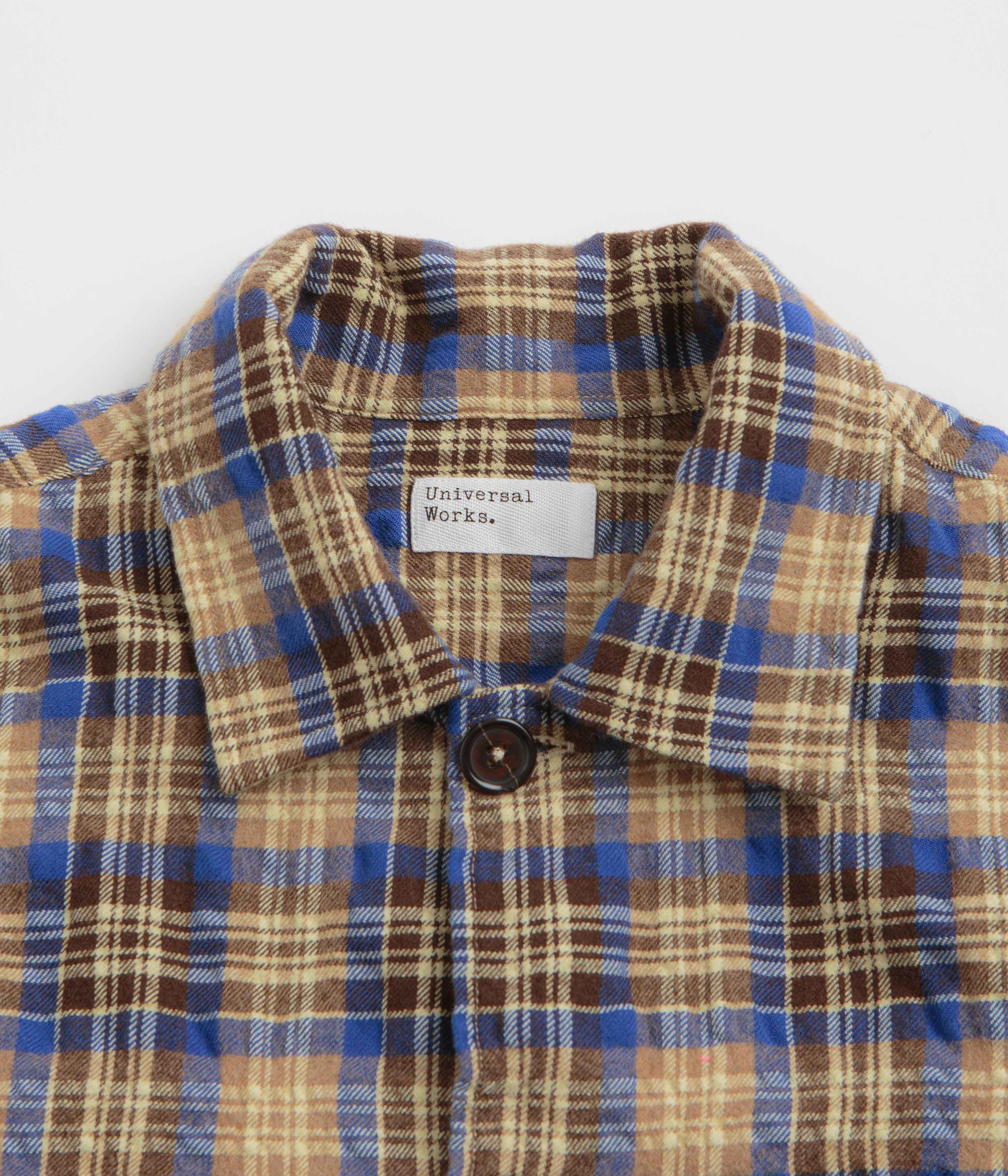 All Day Wear Teflon Coated Fabric Universal Works Dockside Jacket - Blue / Sand