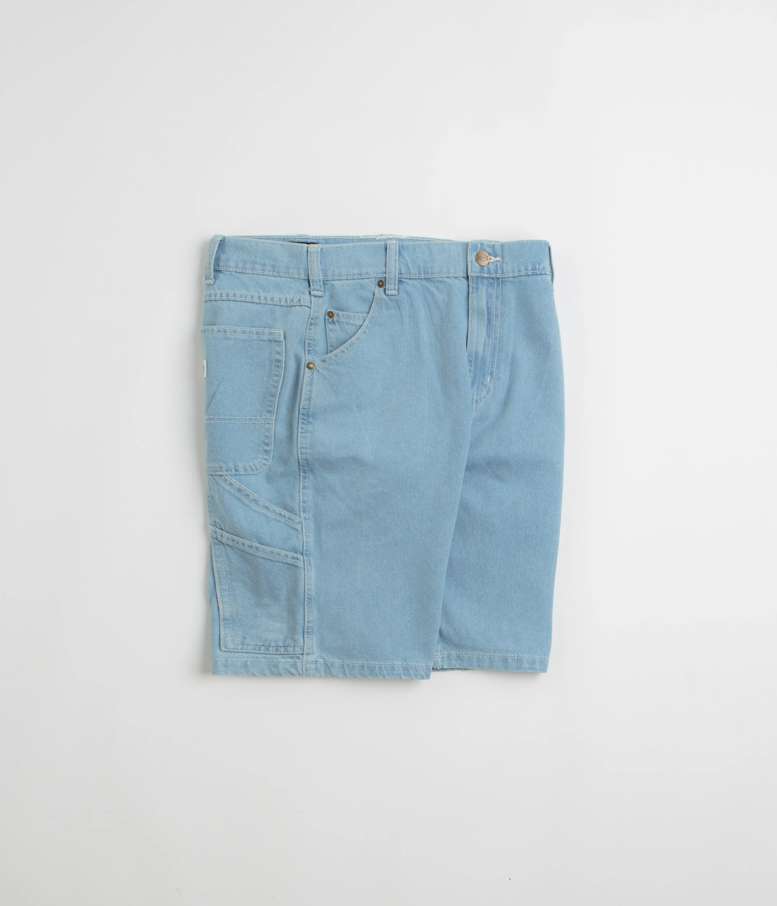 Dickies Garyville Denim Shorts - Vintage Aged Blue UV Protective Coating