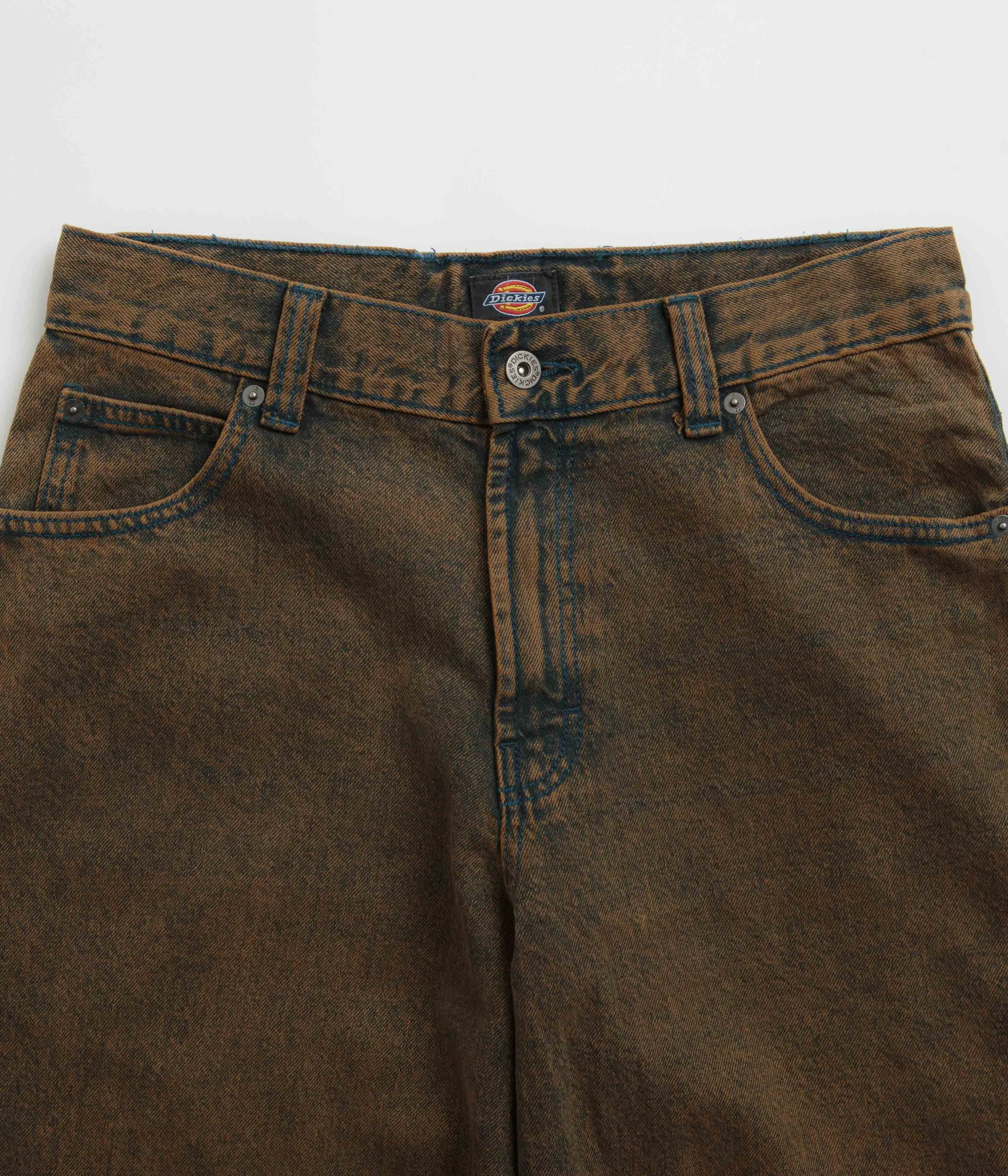 Daily Favorite Dickies Loose Wave Jeans - Indigo Brown Tinted