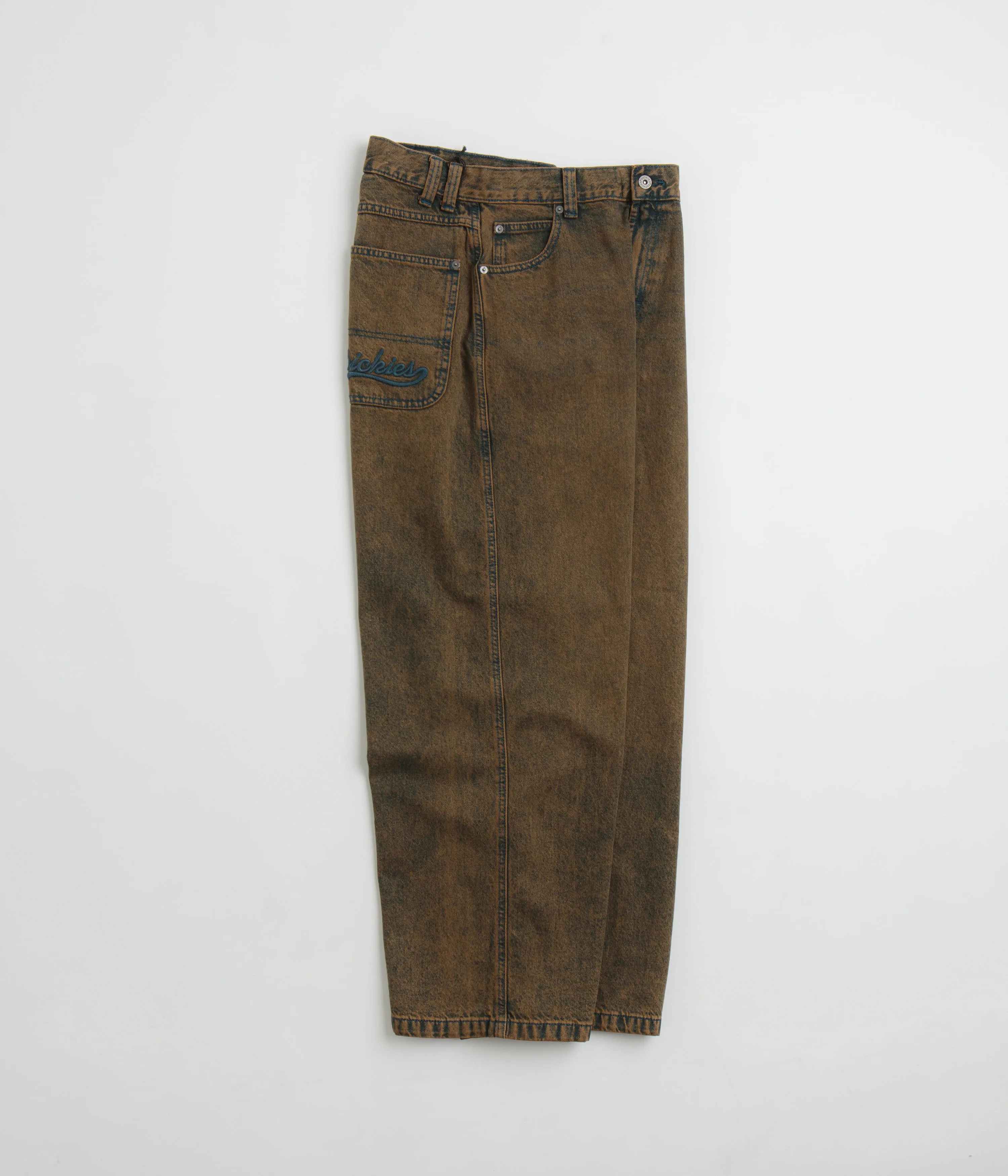 Relaxed Look Dickies Loose Wave Jeans - Indigo Brown Tinted
